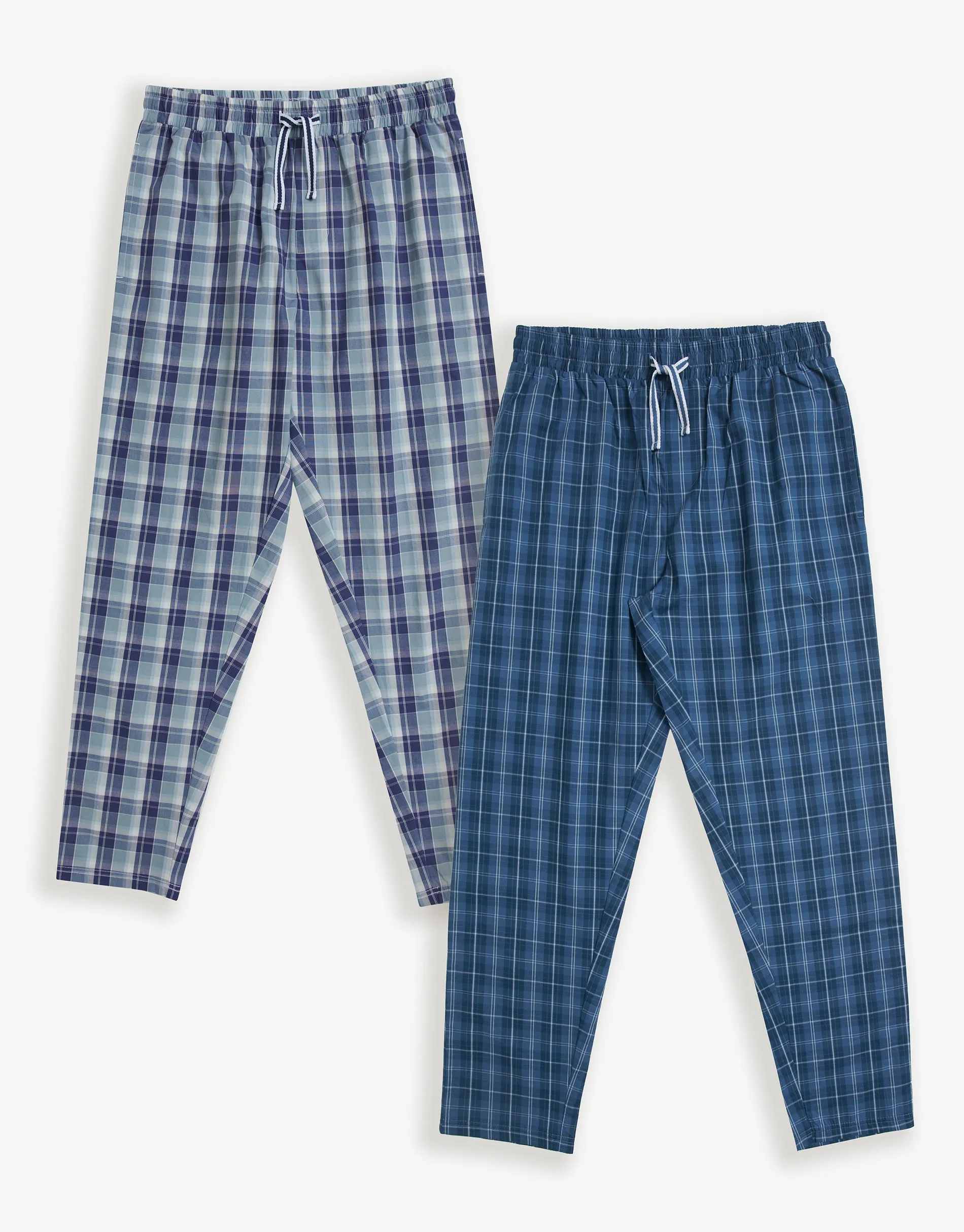 Blue Check Cotton Lounge Pants (2 Pack) sold by Threadbare