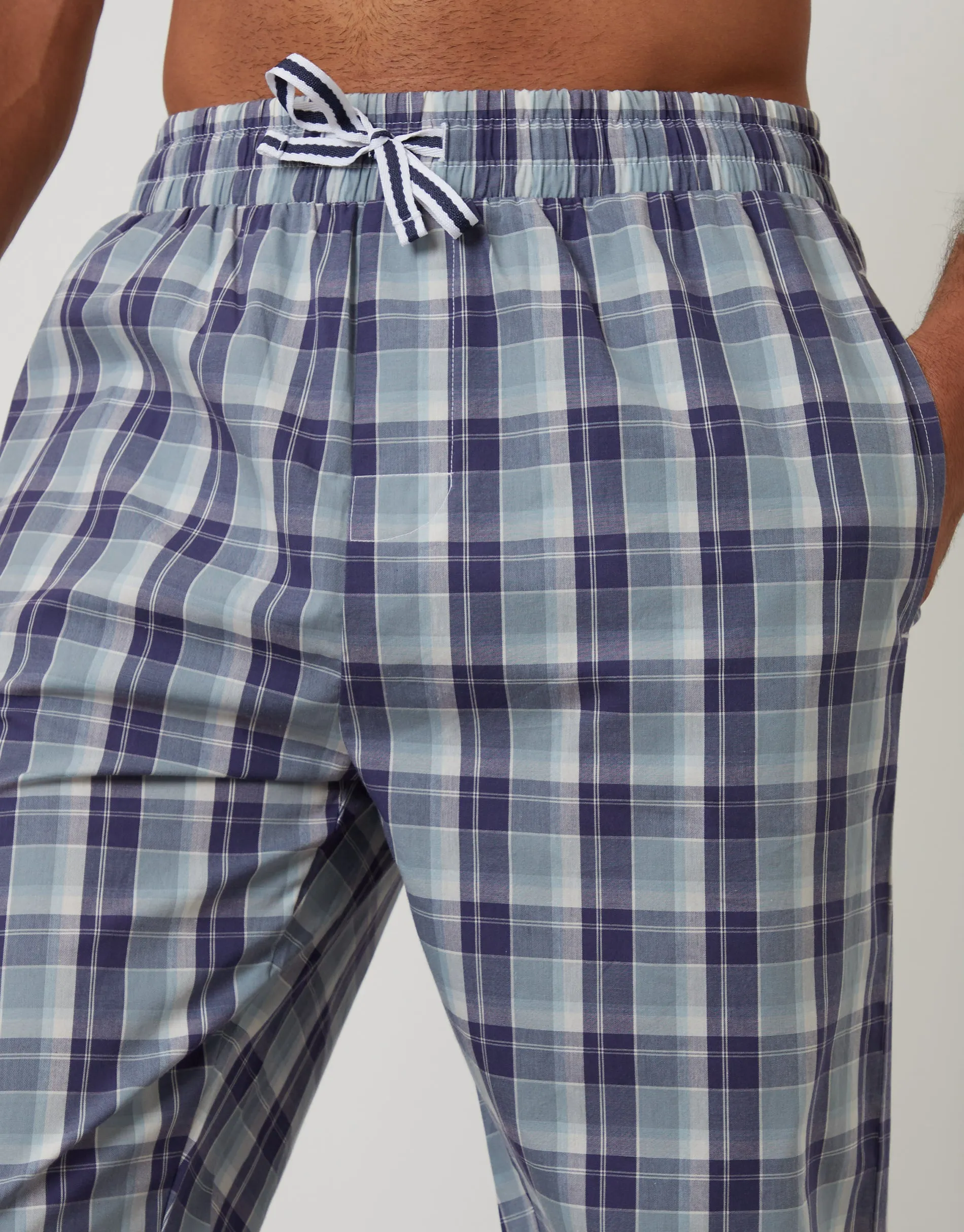 Blue Check Cotton Lounge Pants (2 Pack) sold by Threadbare product image thumbnail 5