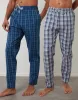 Blue Check Cotton Lounge Pants (2 Pack) sold by Threadbare