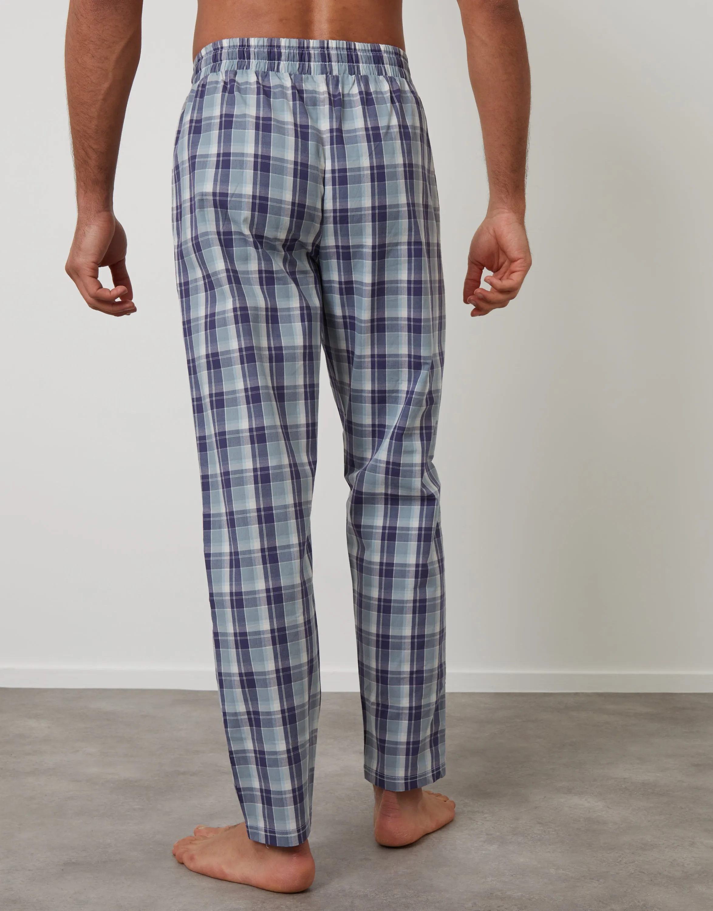 Blue Check Cotton Lounge Pants (2 Pack) sold by Threadbare product image thumbnail 3