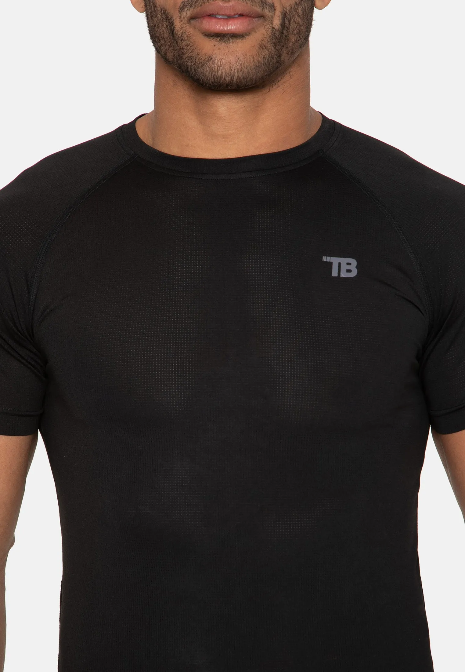 Men's Black Mix Muscle Fit Gym T-Shirts (2 Pack) sold by Threadbare product image thumbnail 5