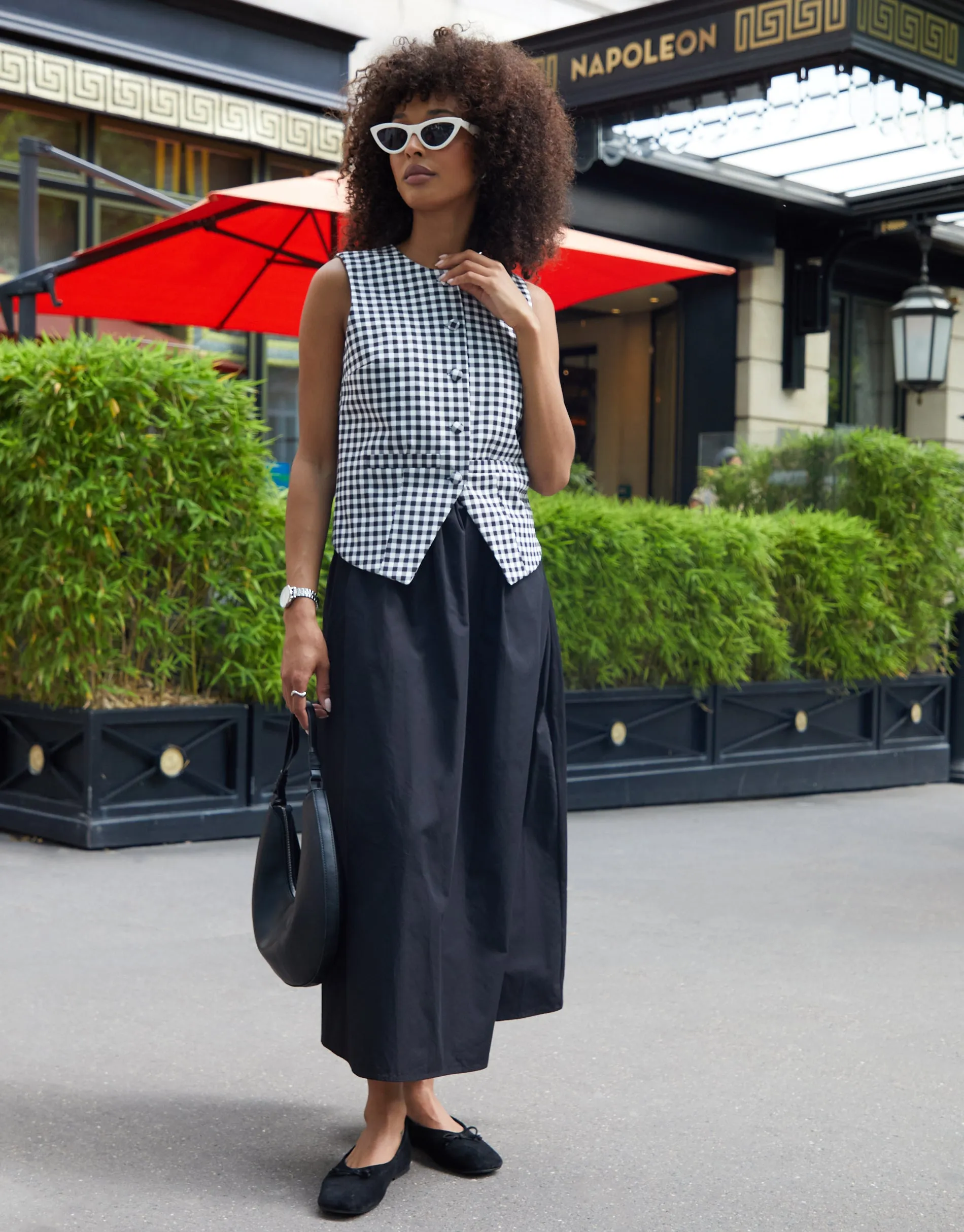 Gingham Crew Neck Waistcoat sold by Threadbare product image thumbnail 3