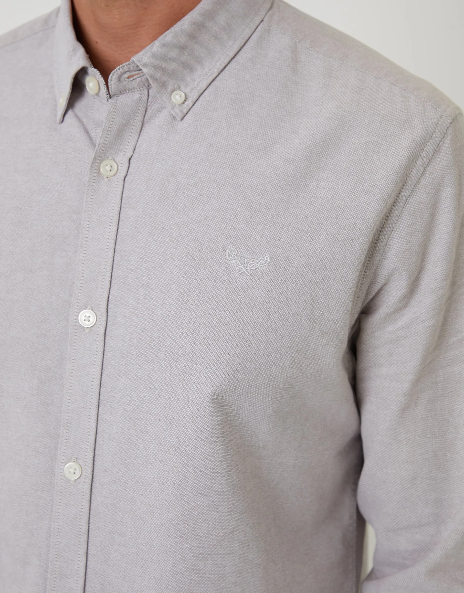 Taupe Cotton Long Sleeve Shirt sold by Threadbare product image thumbnail 4