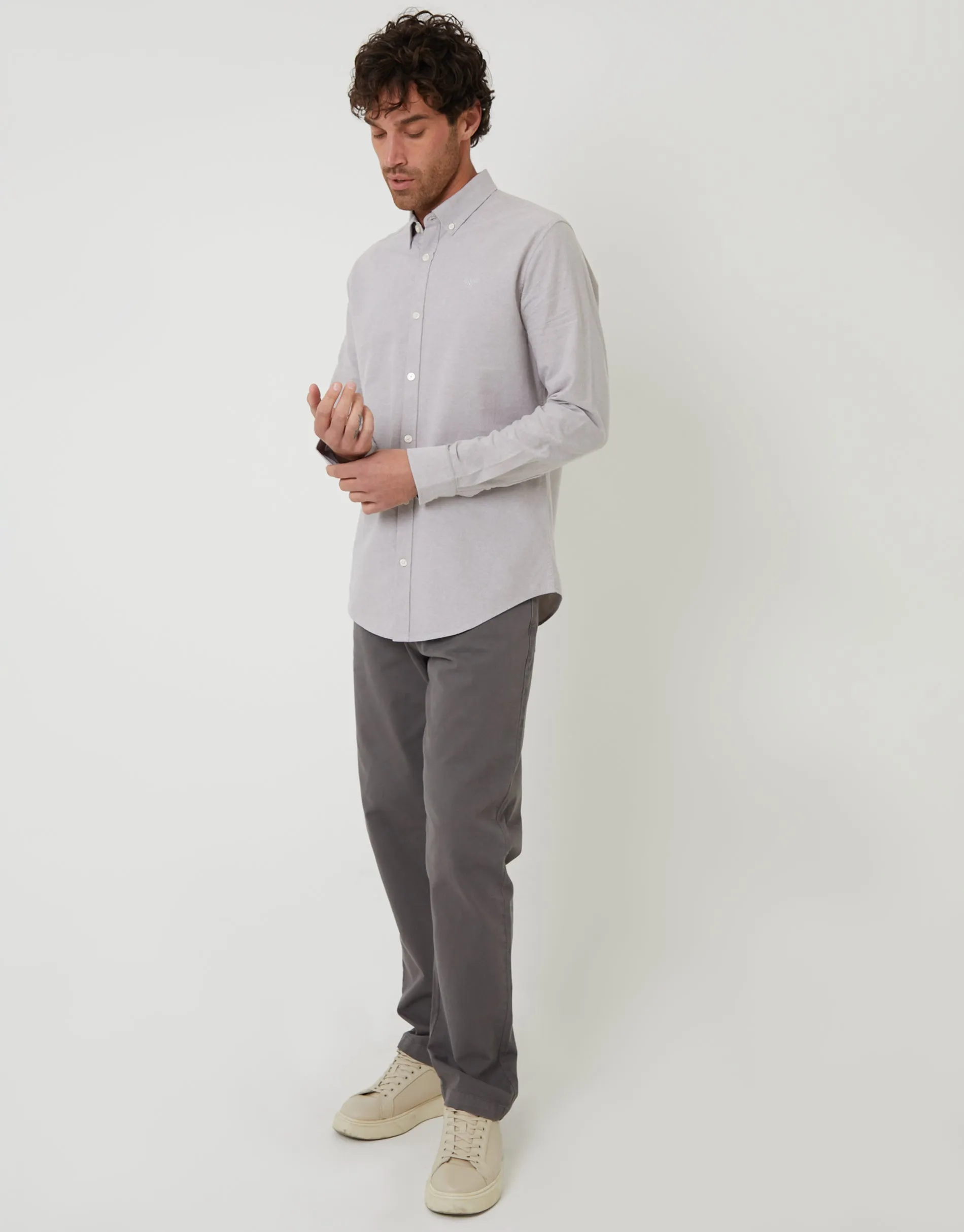 Taupe Cotton Long Sleeve Shirt sold by Threadbare product image thumbnail 3