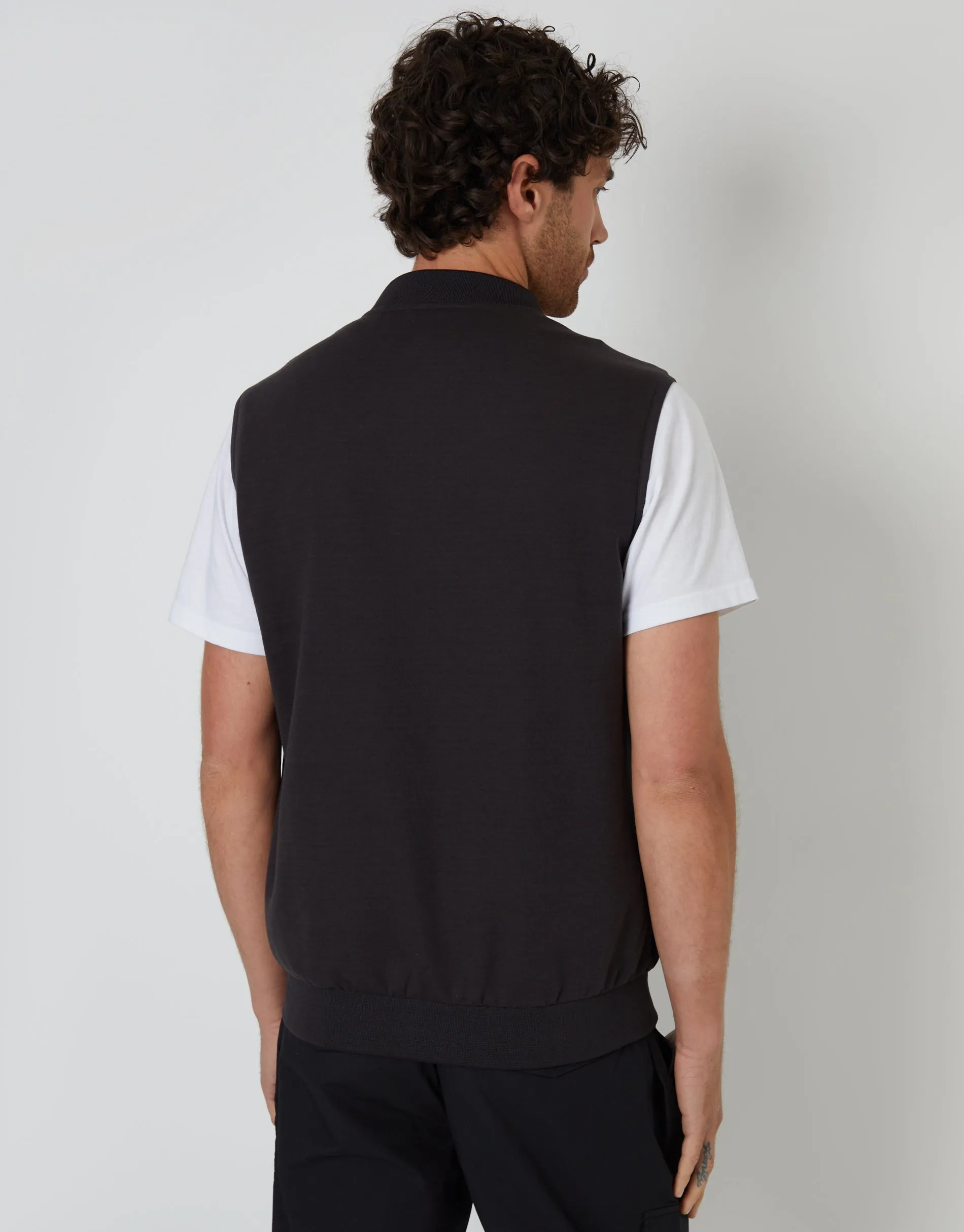 Black Quilted Hybrid Gilet sold by Threadbare product image thumbnail 3