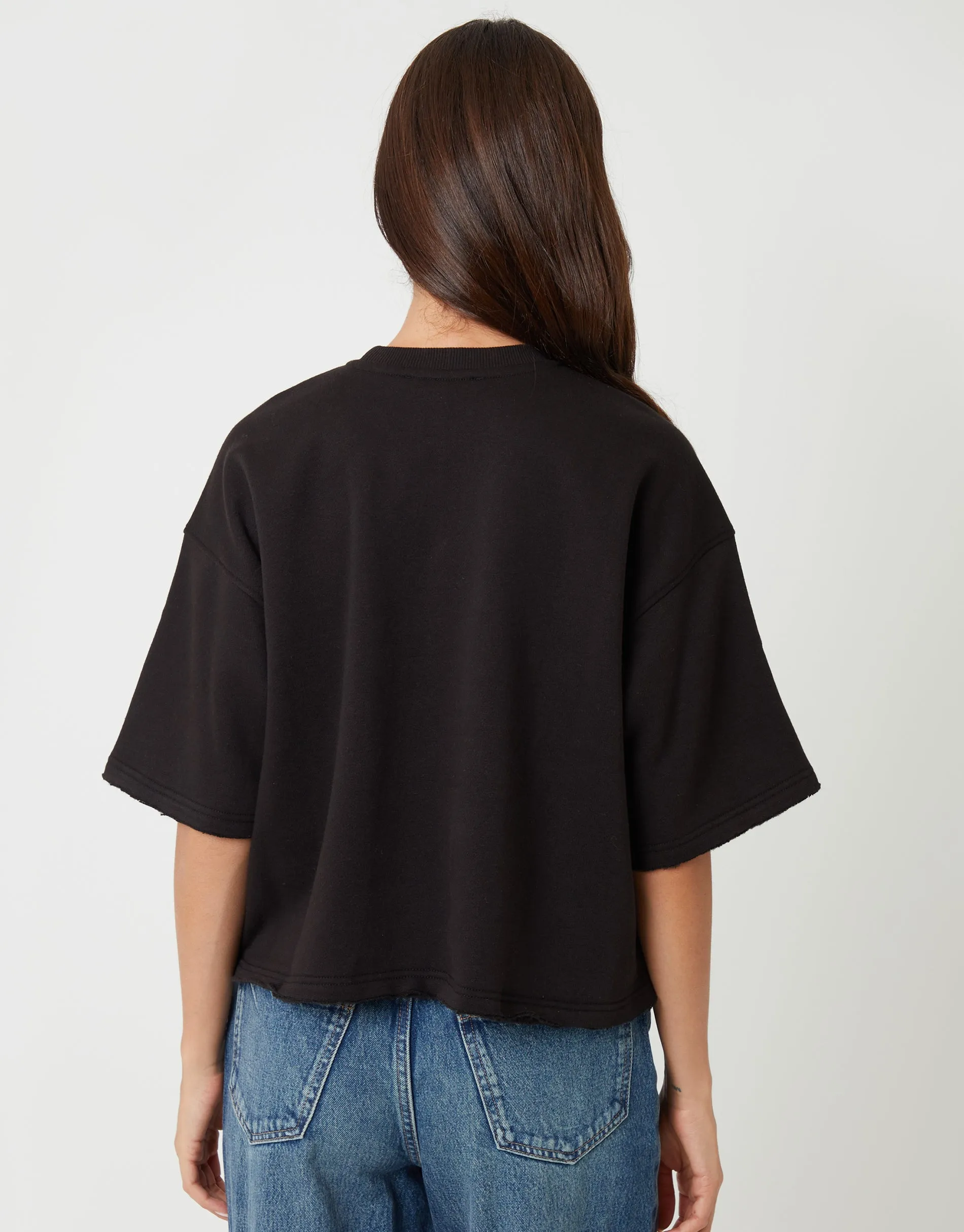 Chocolate Brown & Black Boxy Short Sleeve Sweatshirts (2 Pack) sold by Threadbare product image thumbnail 3