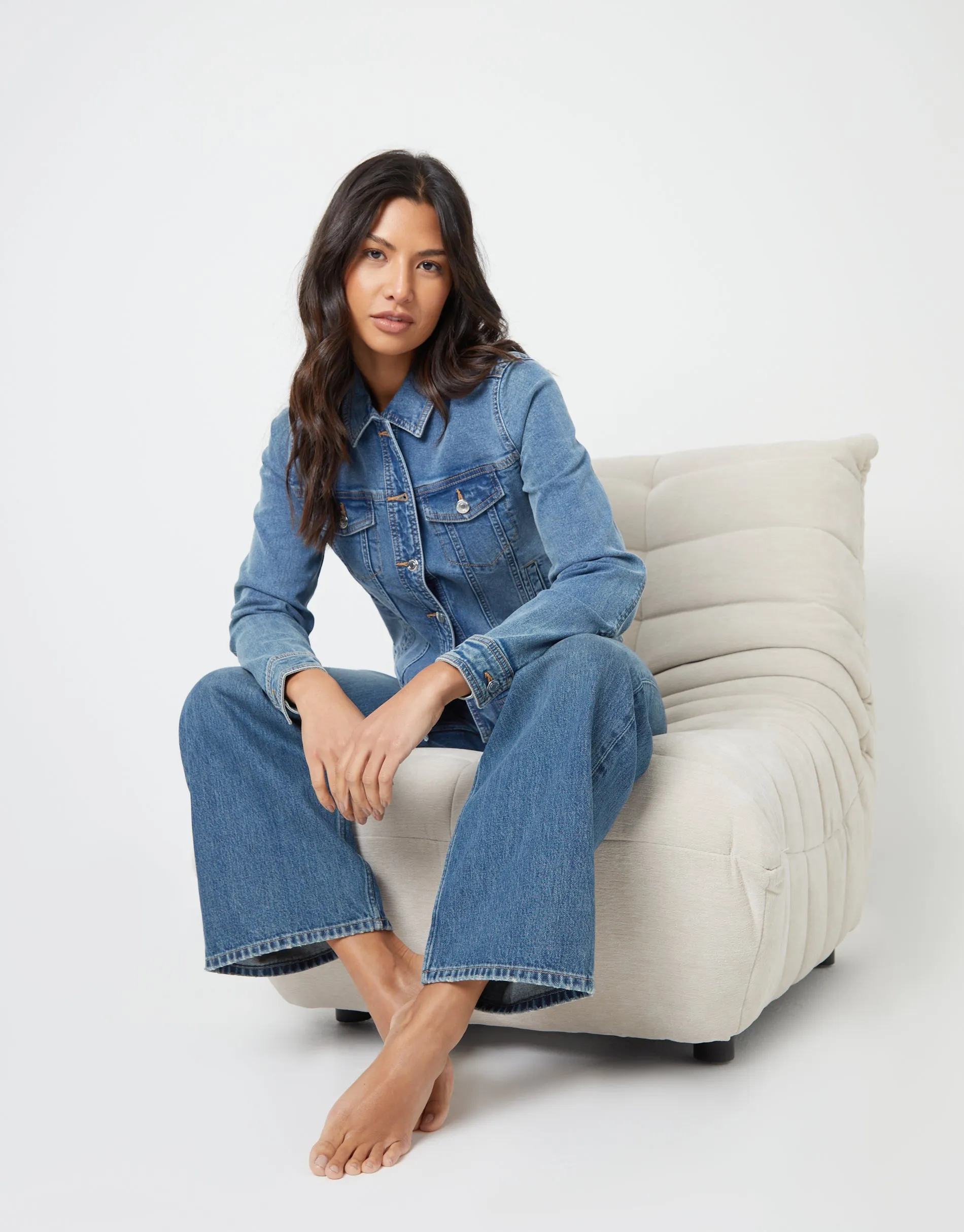 Light & Mid Wash Baggy Wide Leg Jeans (2 Pack) sold by Threadbare product image thumbnail 3