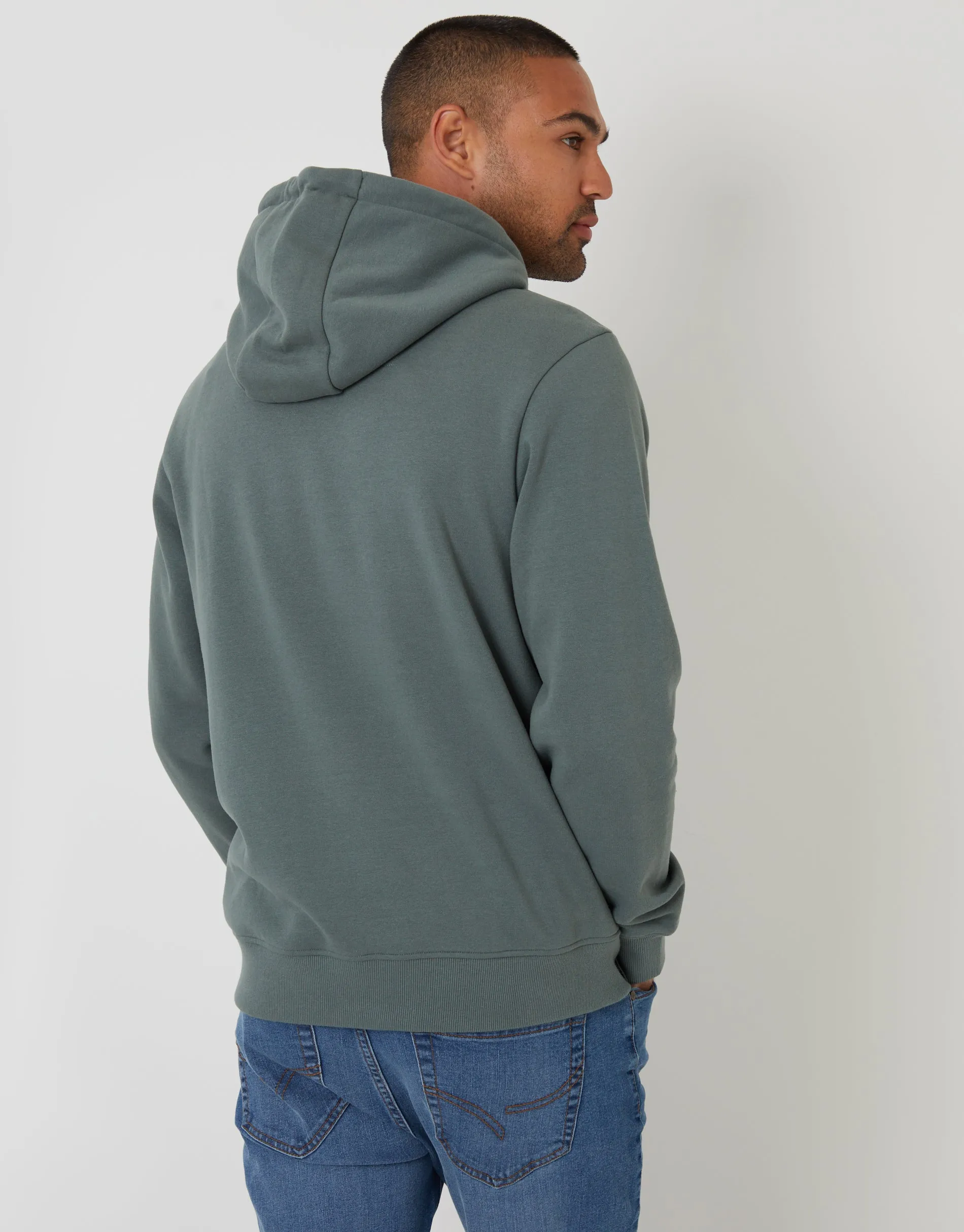 Petrol Blue Overhead Hoodie sold by Threadbare product image thumbnail 2