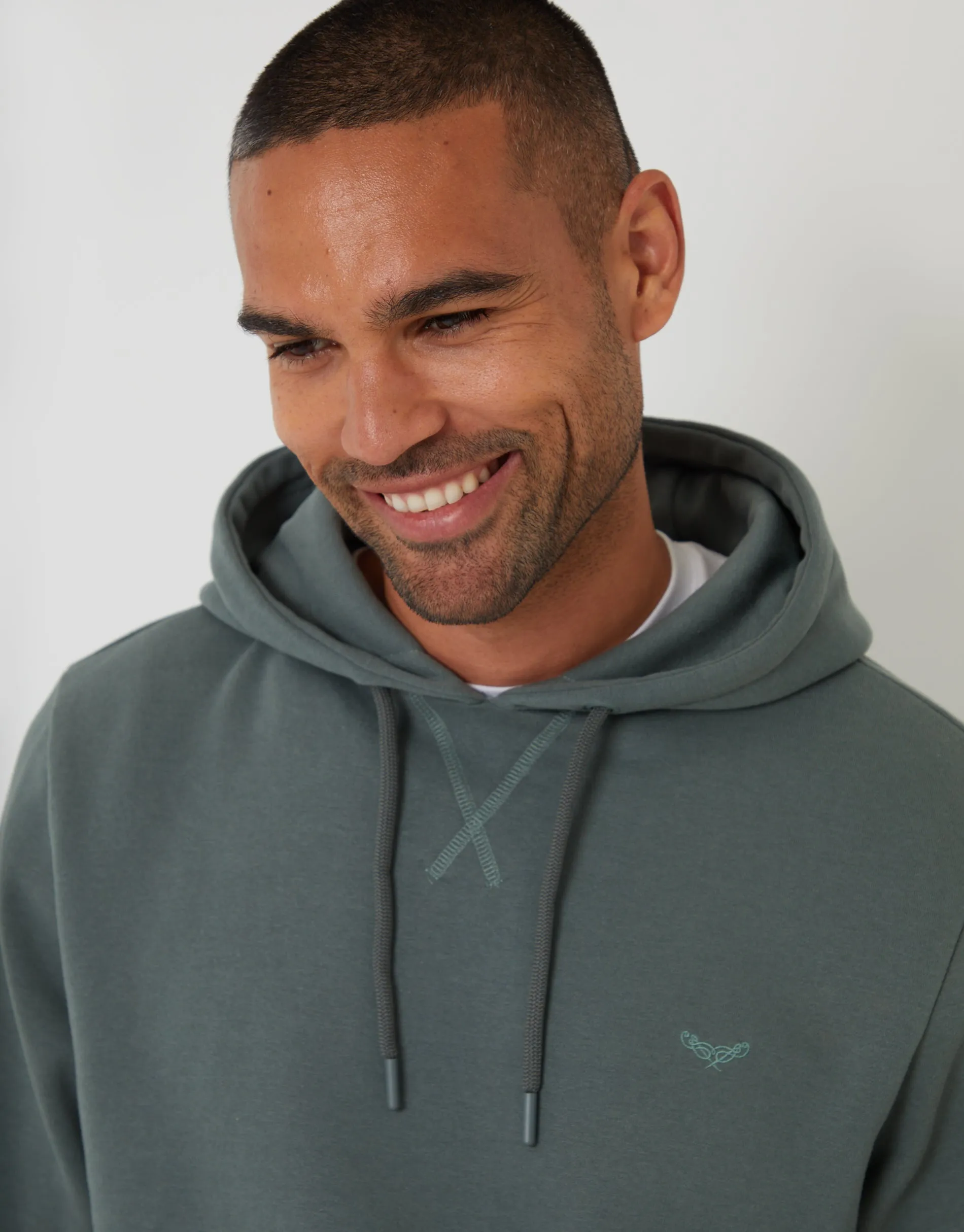 Petrol Blue Overhead Hoodie sold by Threadbare product image thumbnail 4
