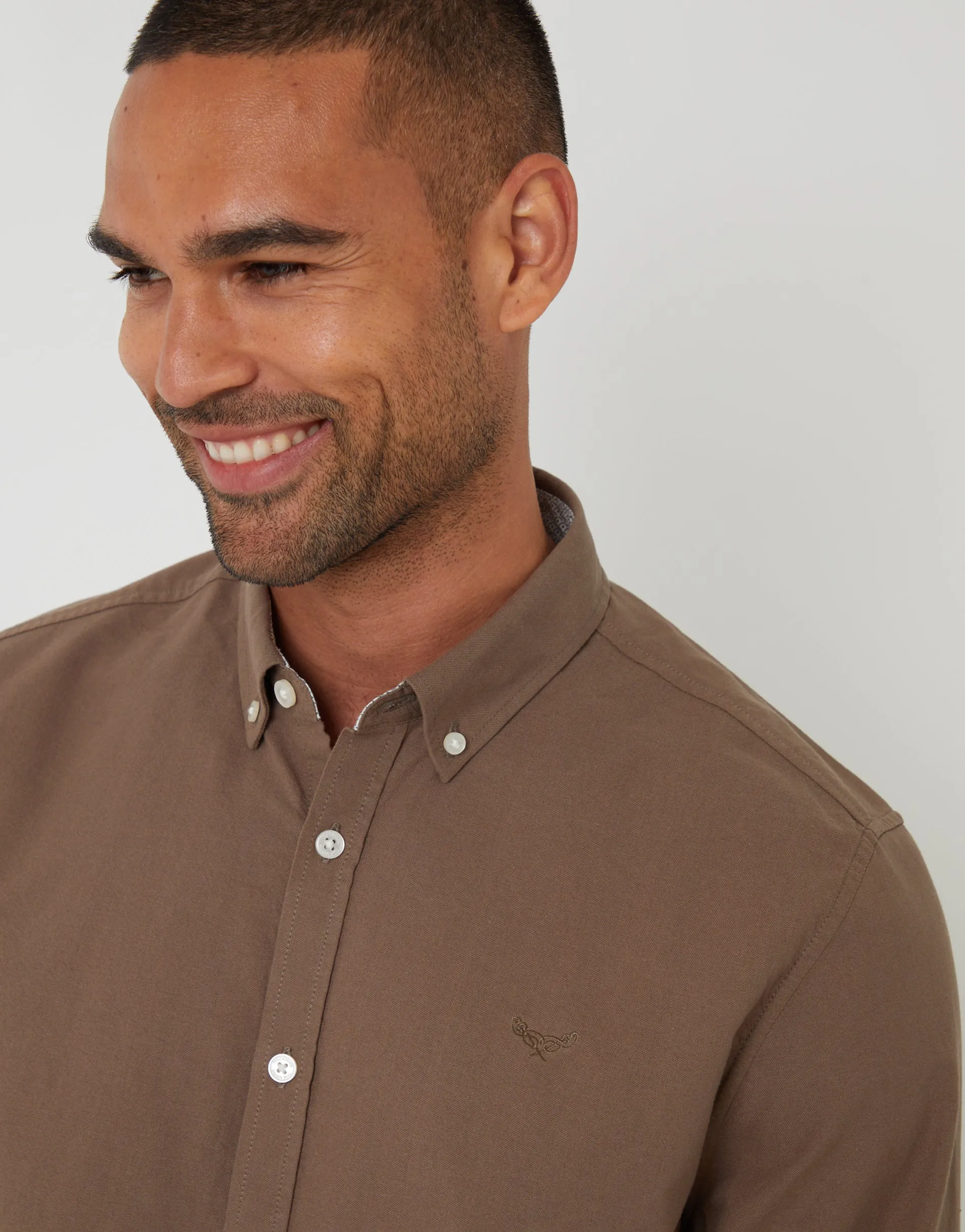 Brown Cotton Long Sleeve Shirt sold by Threadbare product image thumbnail 4