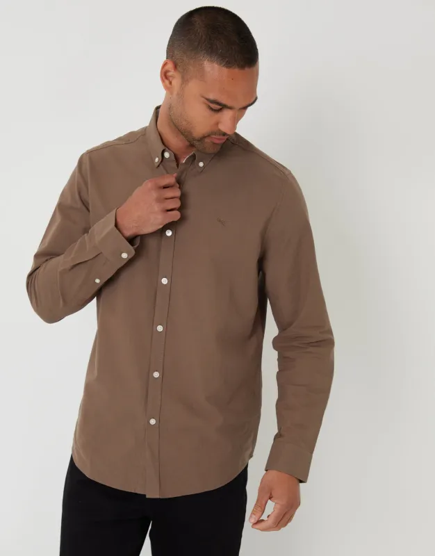 Brown Cotton Long Sleeve Shirt sold by Threadbare