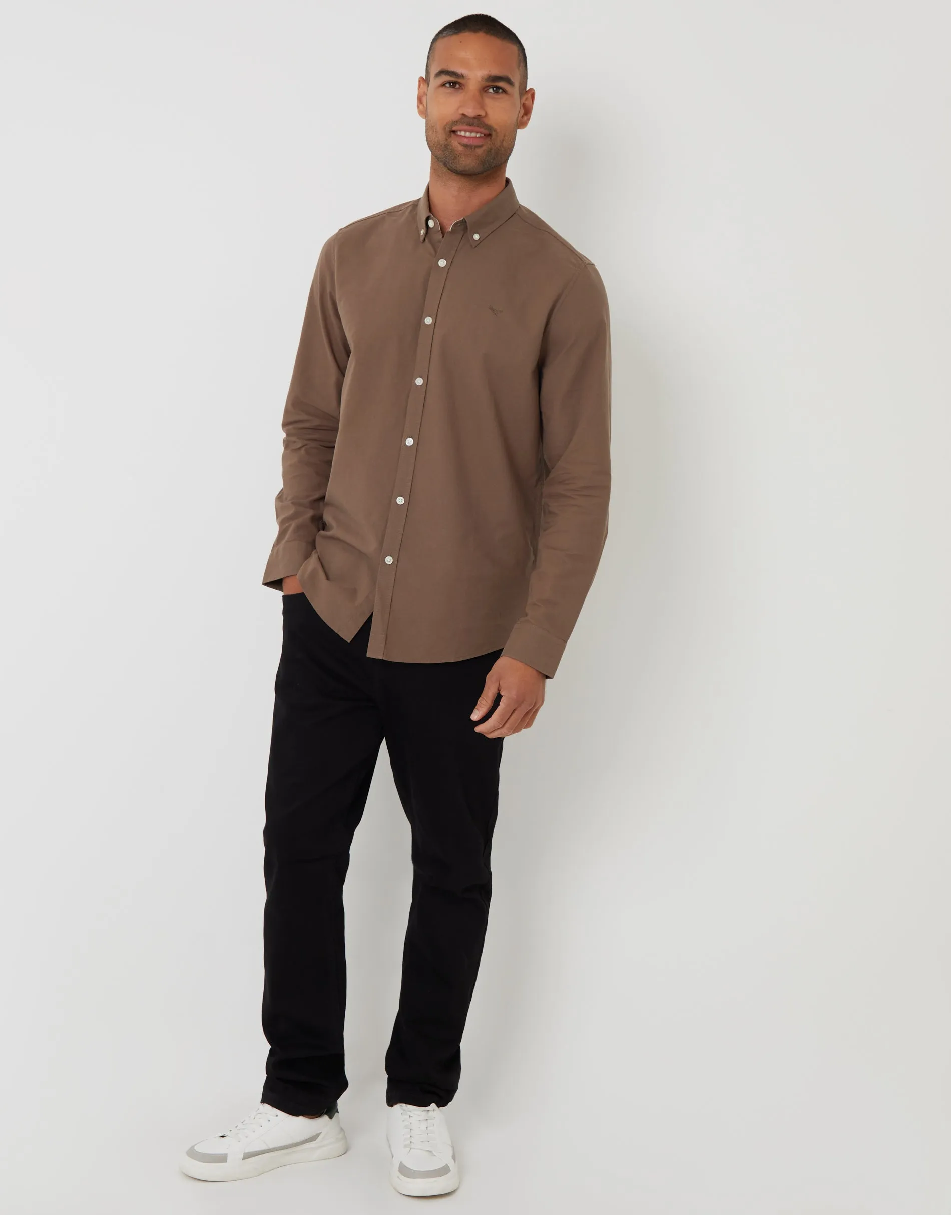 Brown Cotton Long Sleeve Shirt sold by Threadbare product image thumbnail 3