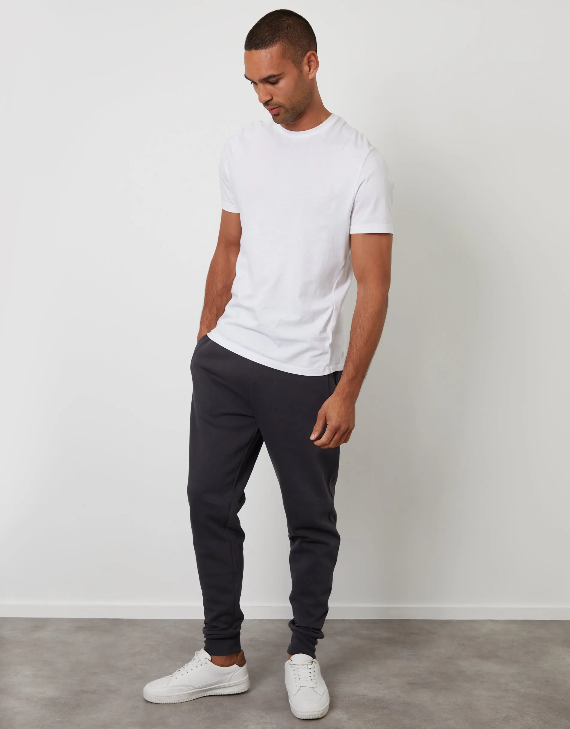 Grey Regular Fit Joggers sold by Threadbare product image thumbnail 3