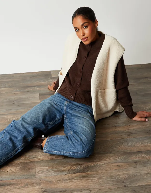 Mid Wash Barrel Leg Jeans sold by Threadbare