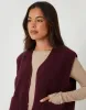 Berry Red Reversible Fleece Borg Gilet sold by Threadbare
