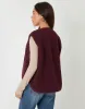 Berry Red Reversible Fleece Borg Gilet sold by Threadbare