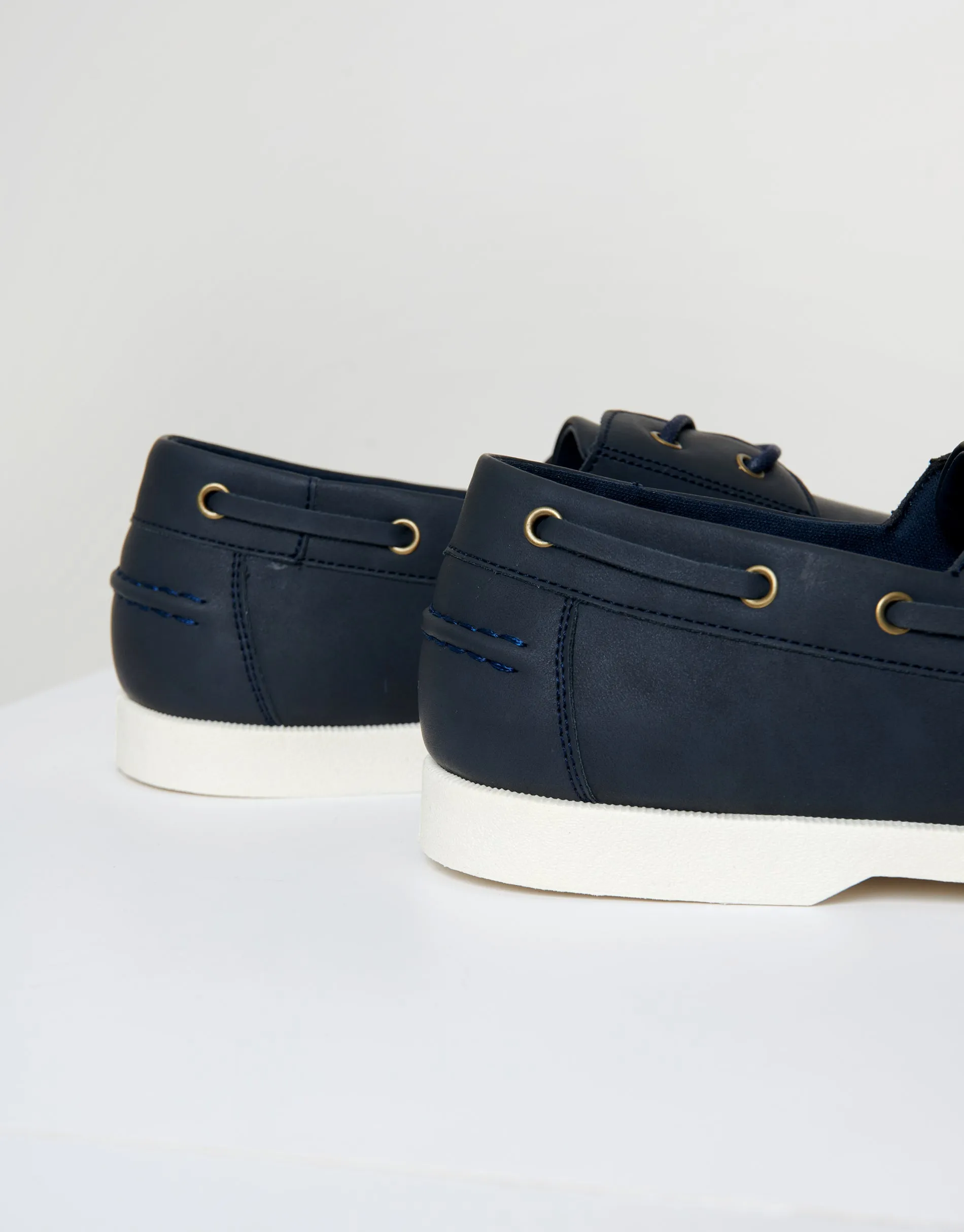 Navy Faux Suede Boat Shoes sold by Threadbare product image thumbnail 4
