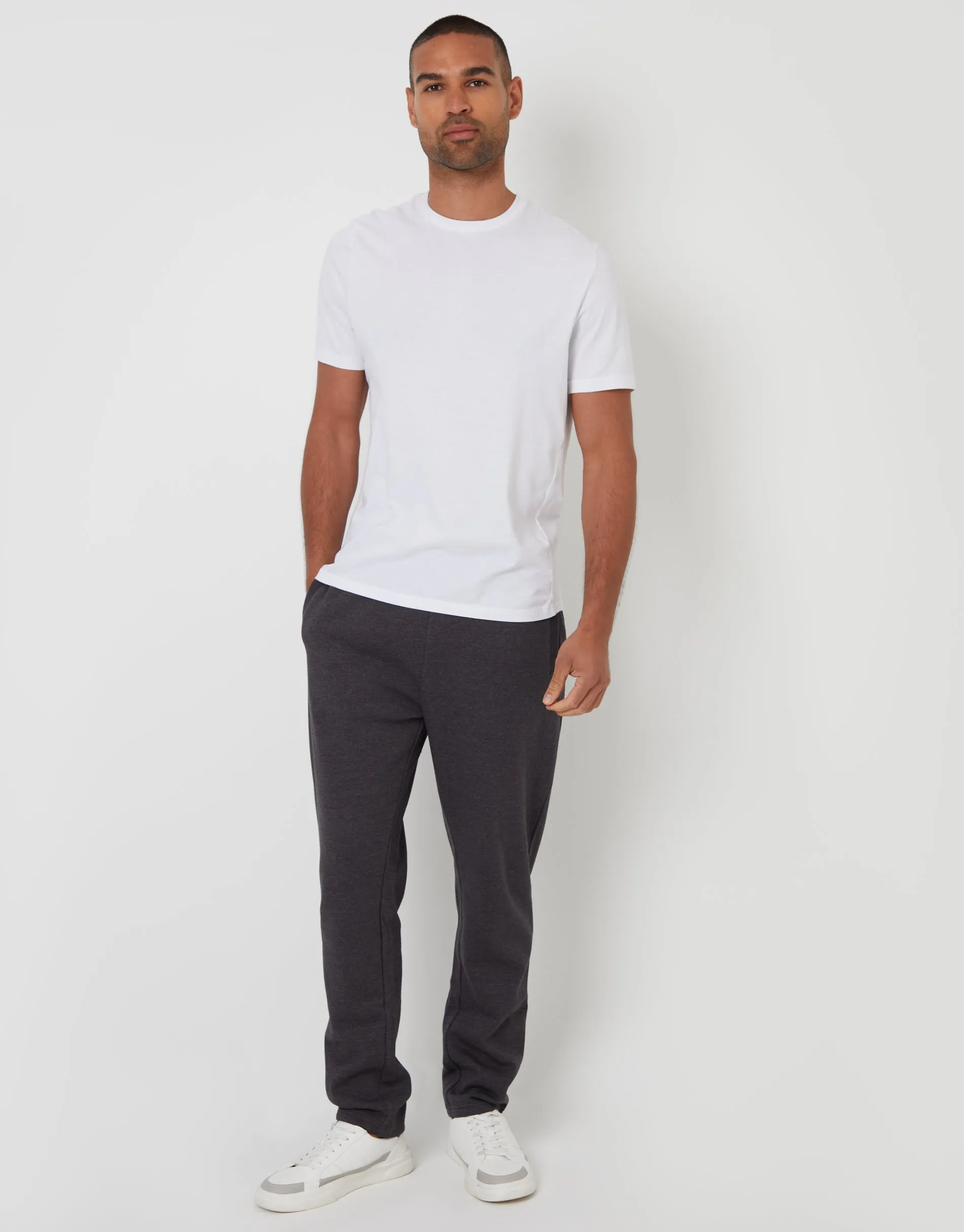 Charcoal Grey Marl Straight Leg Joggers sold by Threadbare product image thumbnail 3