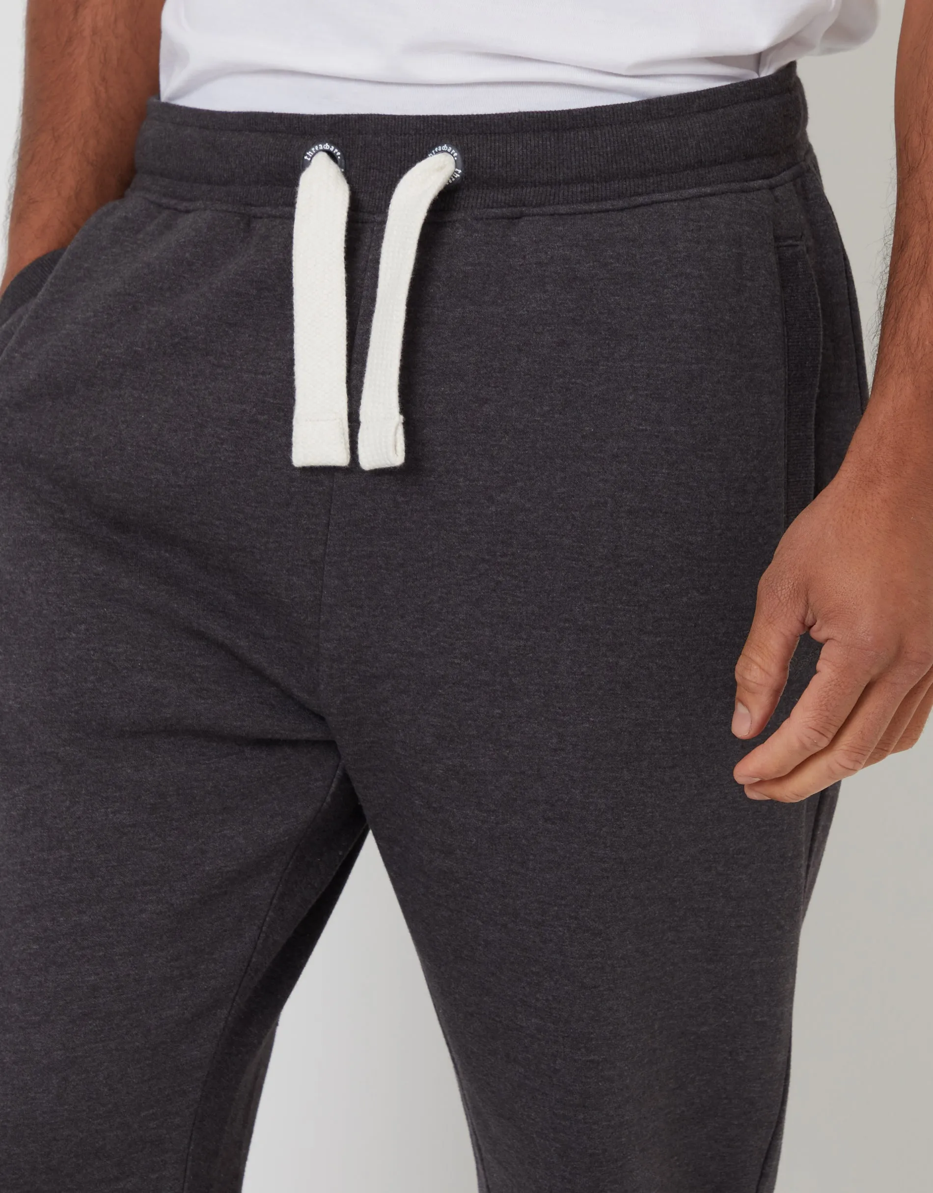 Charcoal Grey Marl Straight Leg Joggers sold by Threadbare product image thumbnail 4