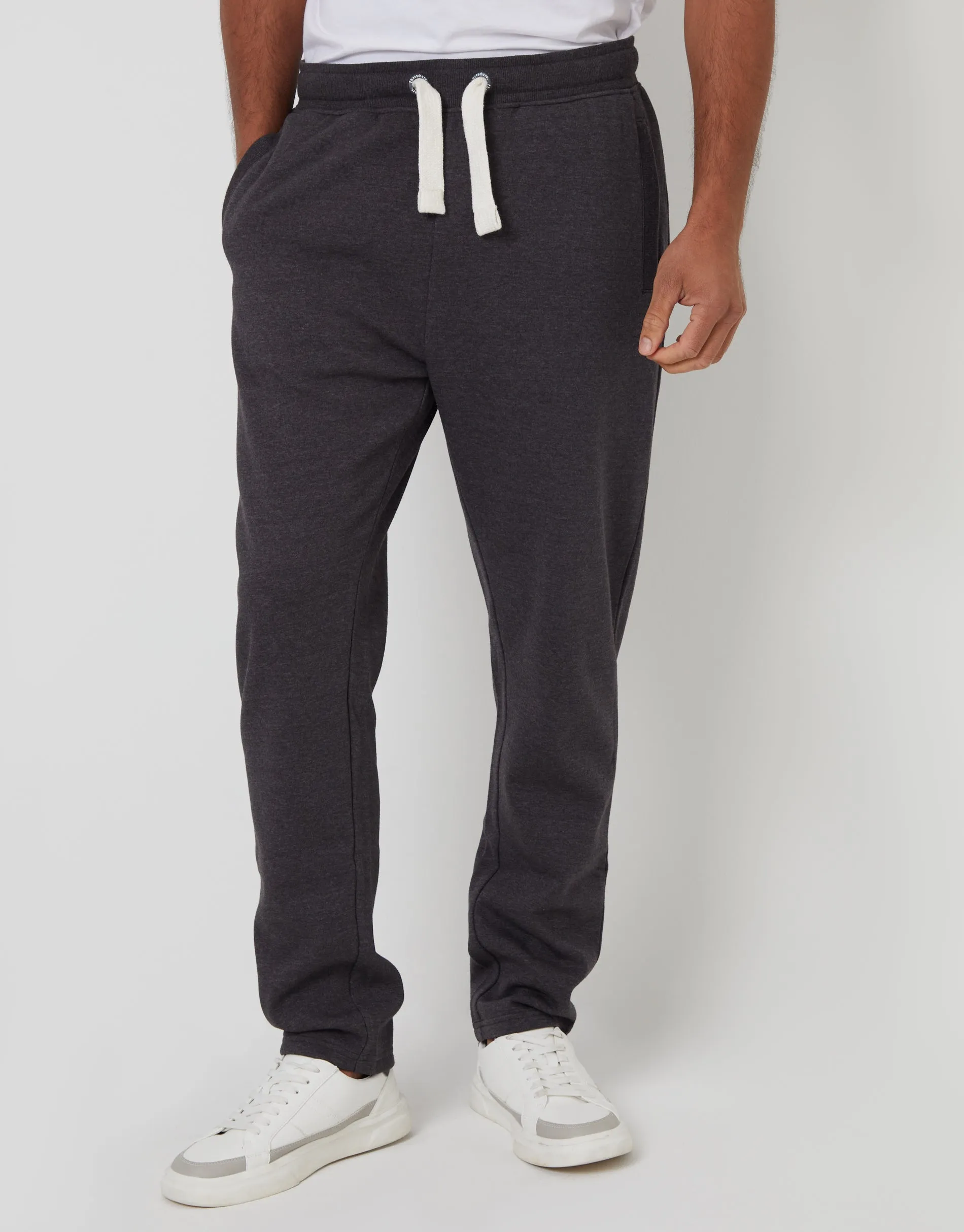 Charcoal Grey Marl Straight Leg Joggers sold by Threadbare