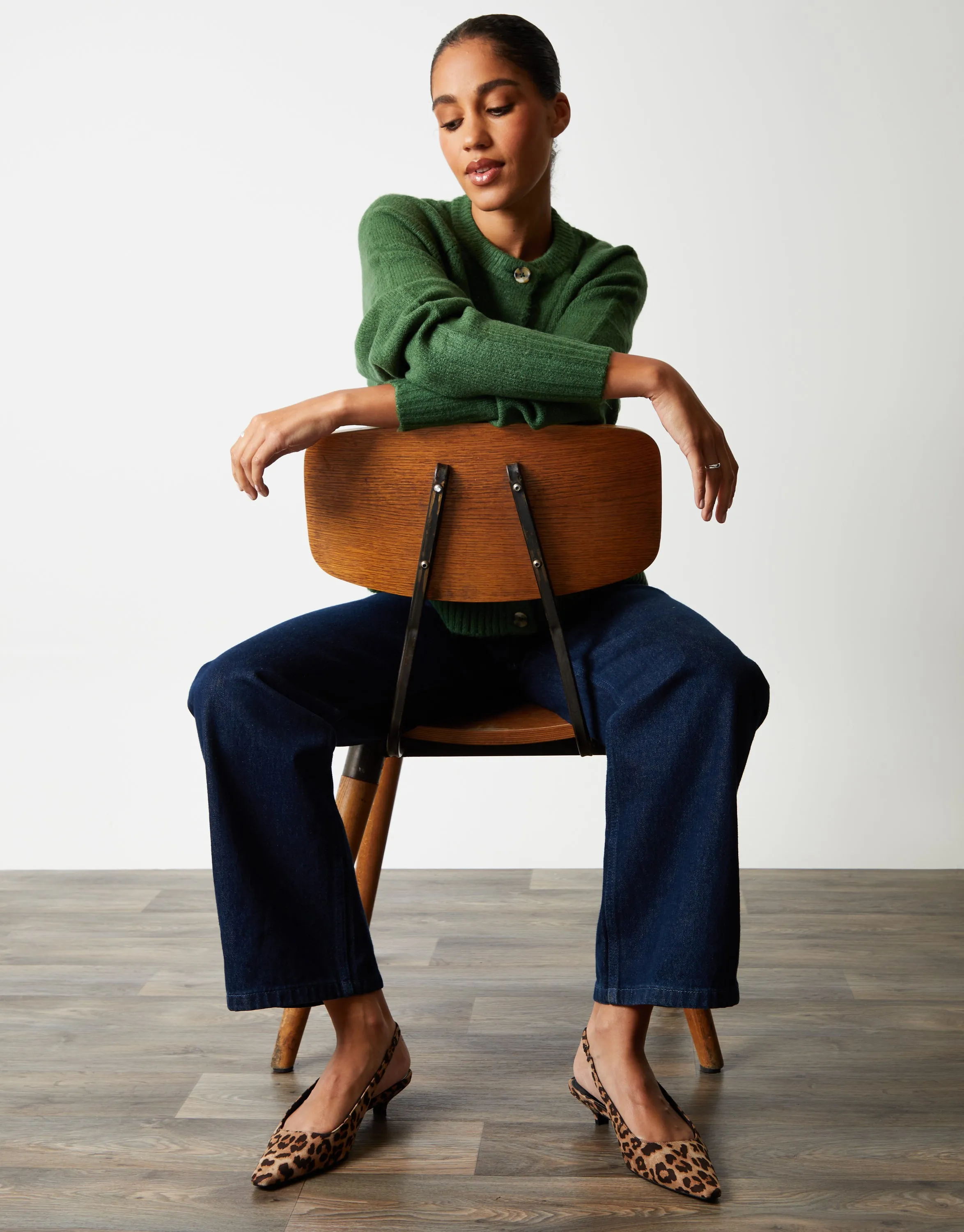 Indigo Wash Wide Straight Leg Jeans sold by Threadbare