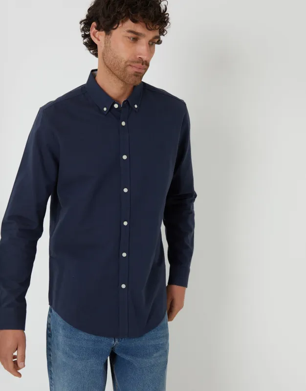 Blue Cotton Long Sleeve Shirt sold by Threadbare
