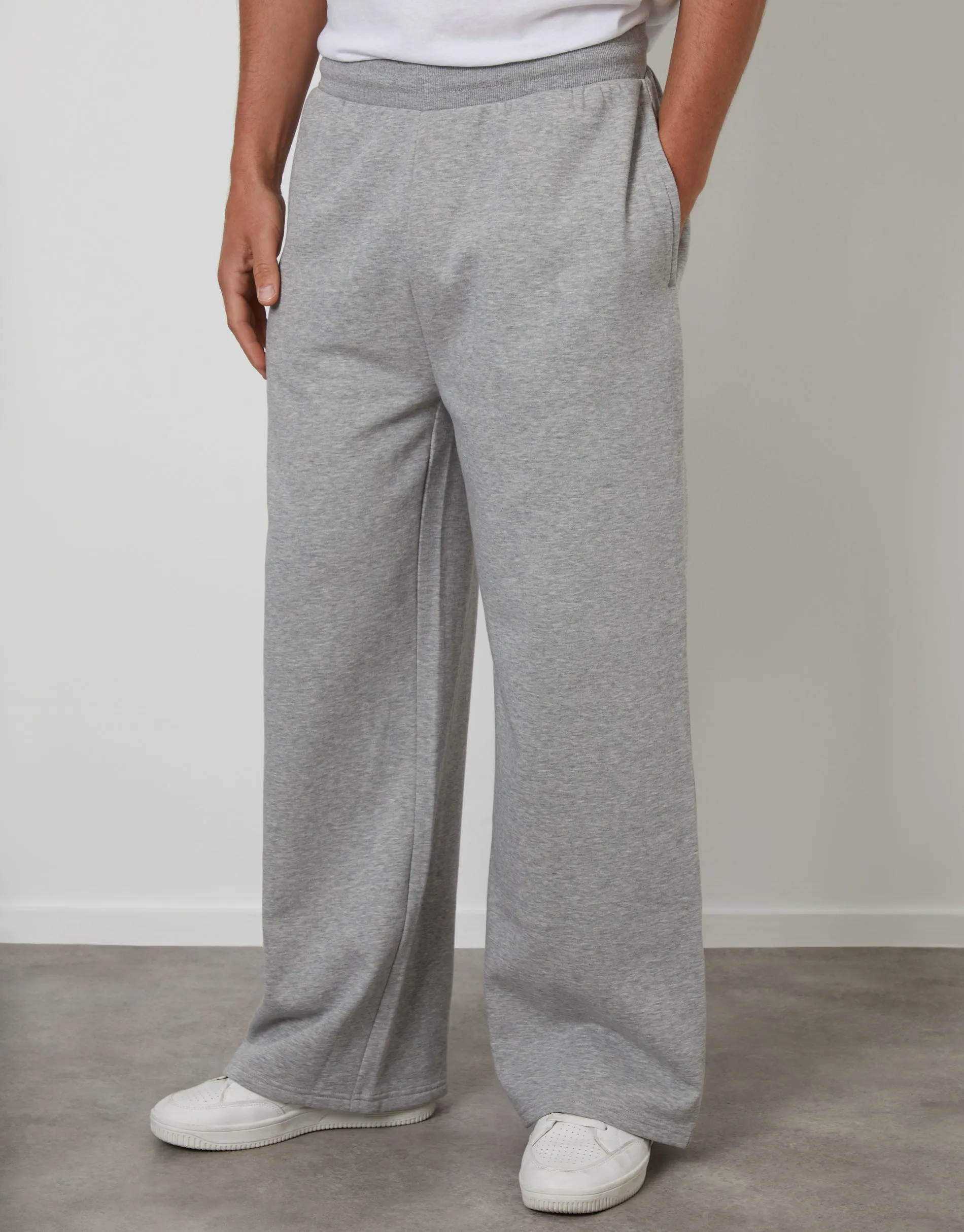 Light Grey Wide Leg Joggers sold by Threadbare