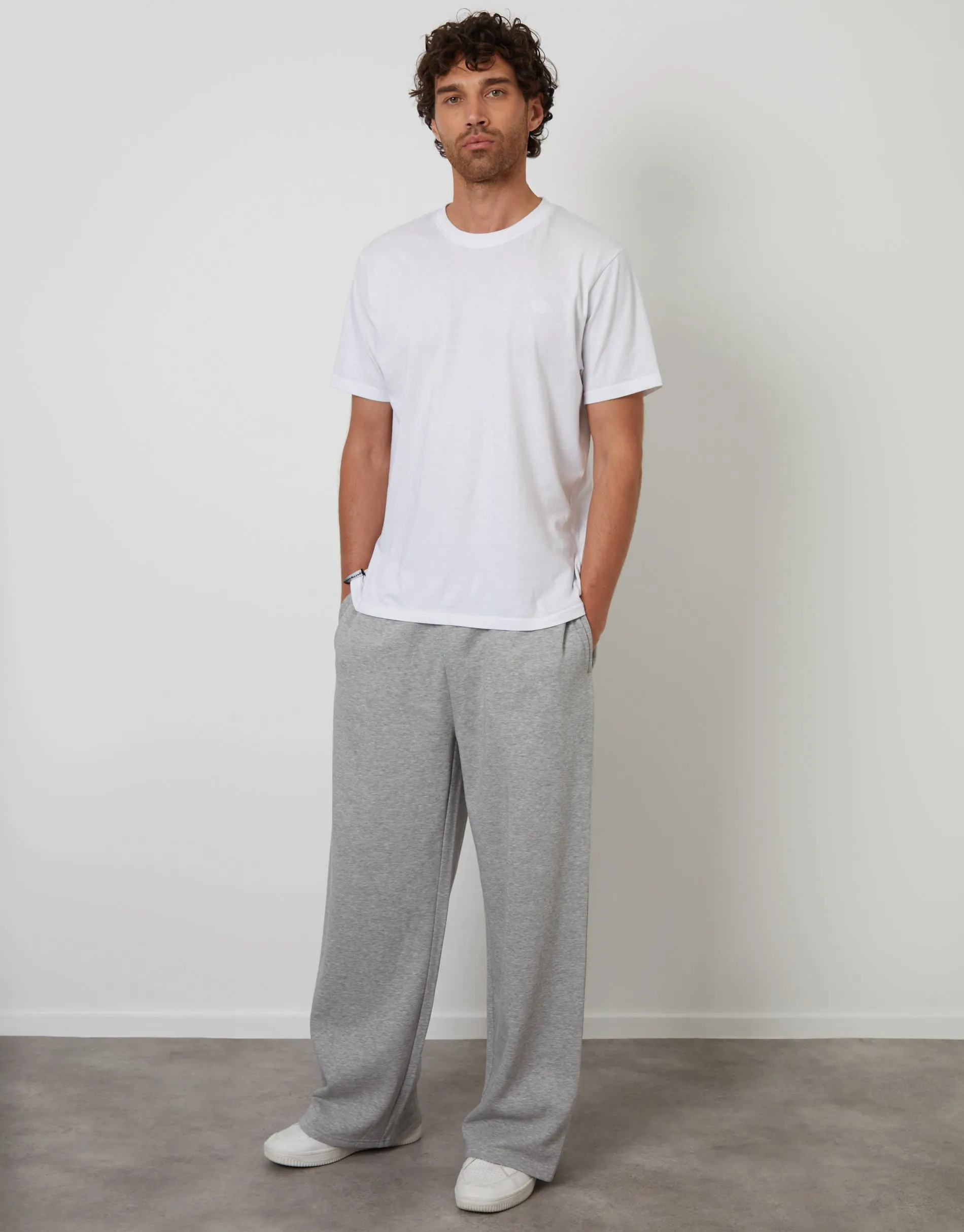 Light Grey Wide Leg Joggers sold by Threadbare product image thumbnail 3