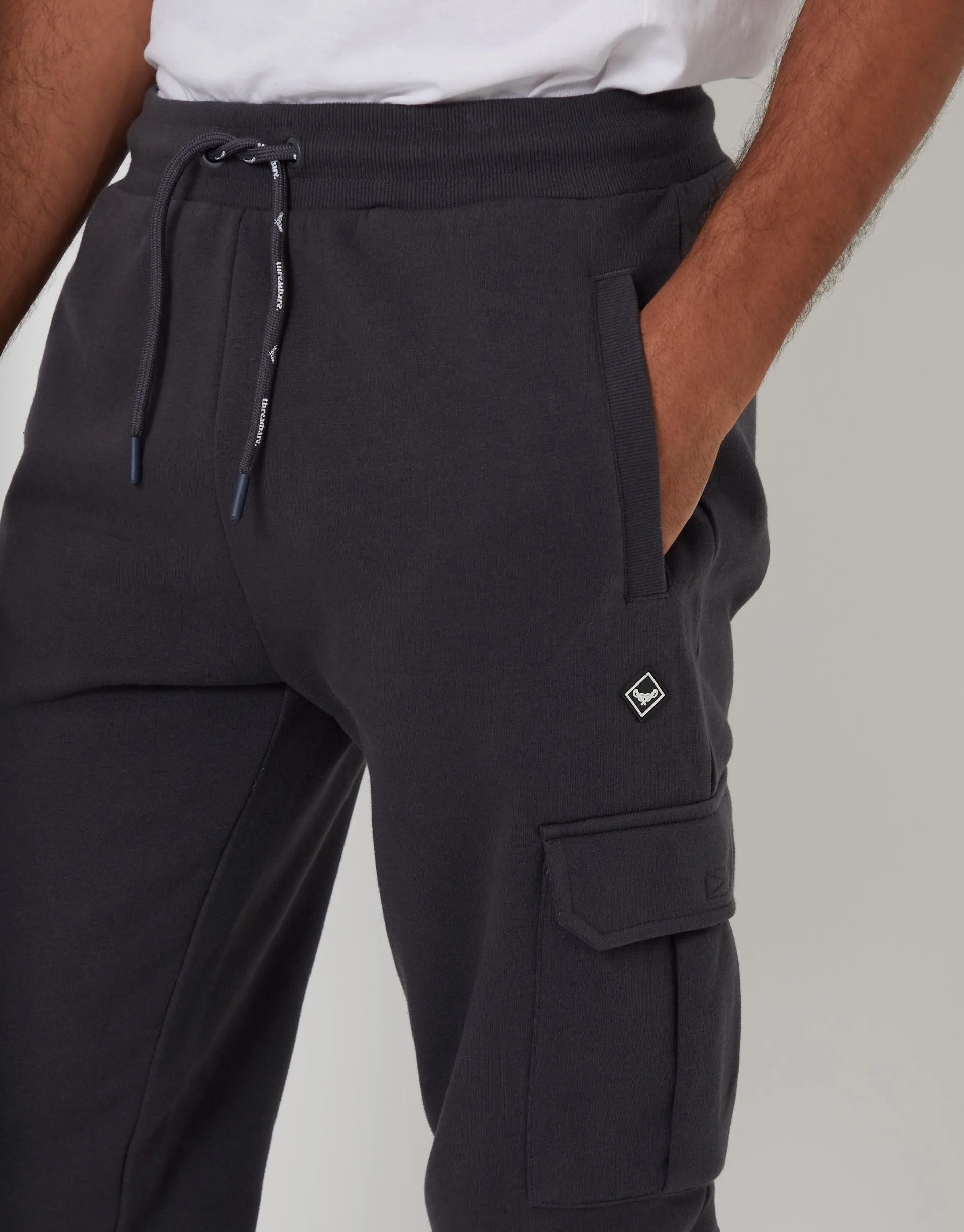 Grey Cargo Style Joggers sold by Threadbare product image thumbnail 4