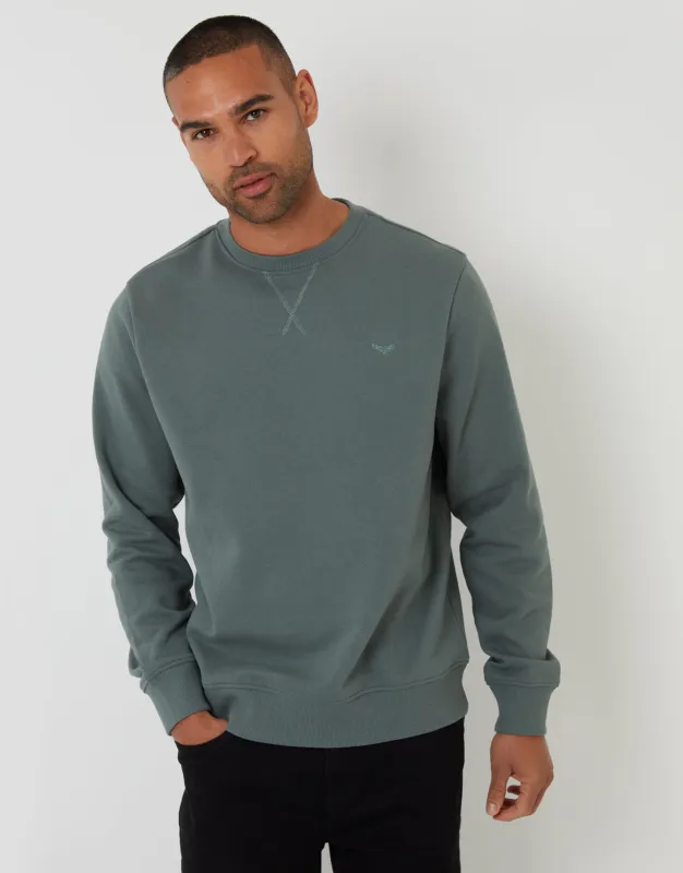 Blue Crew Neck Sweatshirt sold by Threadbare