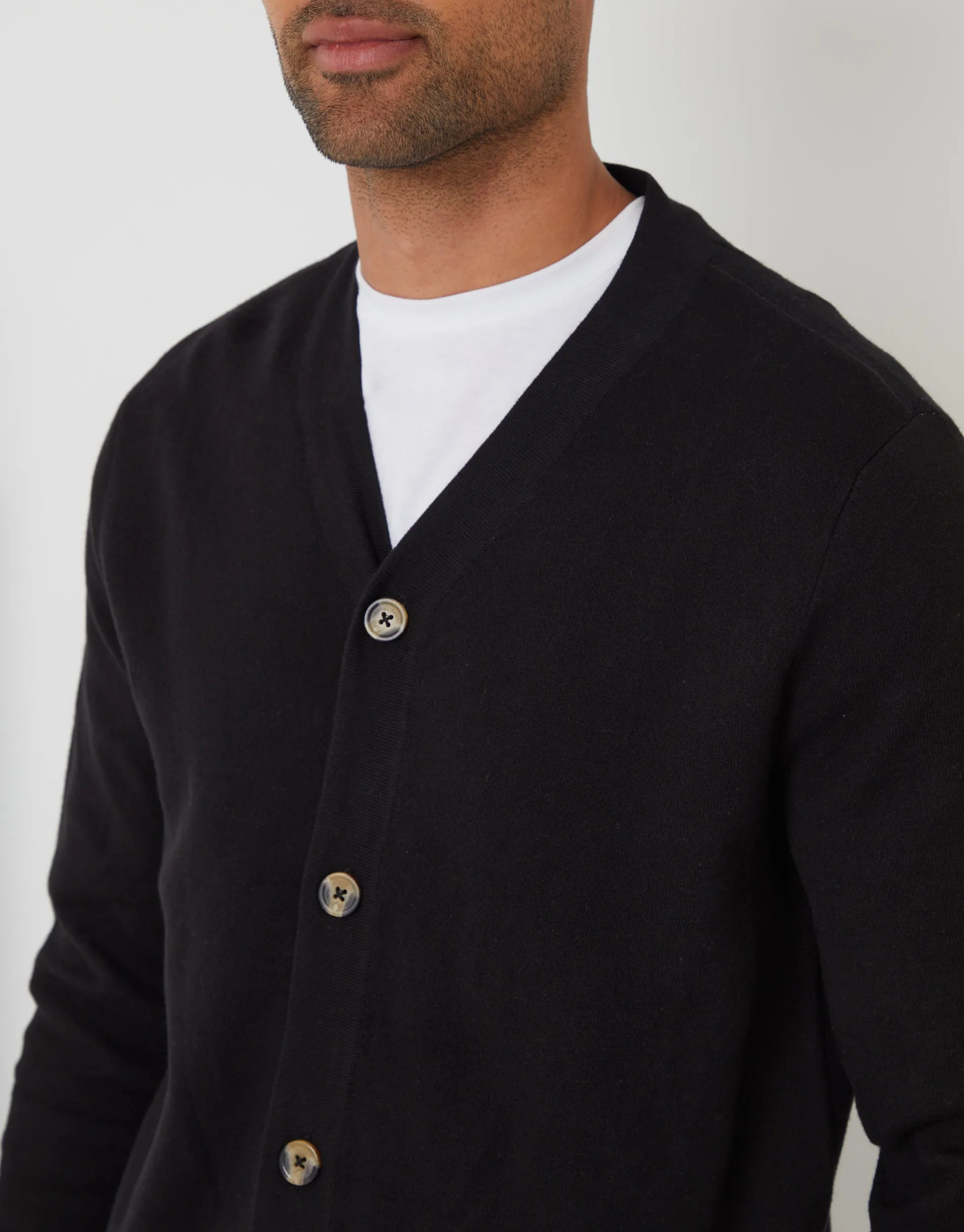 Black Knitted Cardigan sold by Threadbare product image thumbnail 4