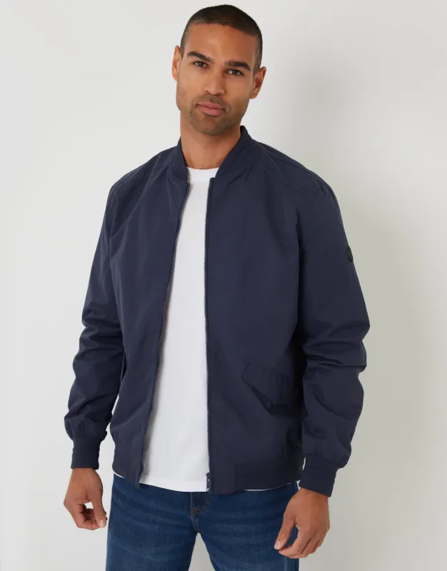 Navy Bomber Jacket sold by Threadbare