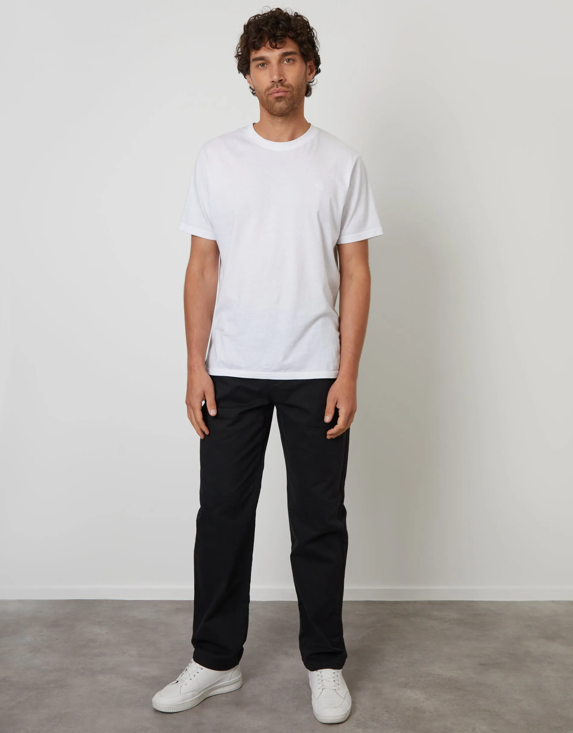 Straight Leg Stretch Waist Chino Trousers in Black sold by Threadbare product image thumbnail 3