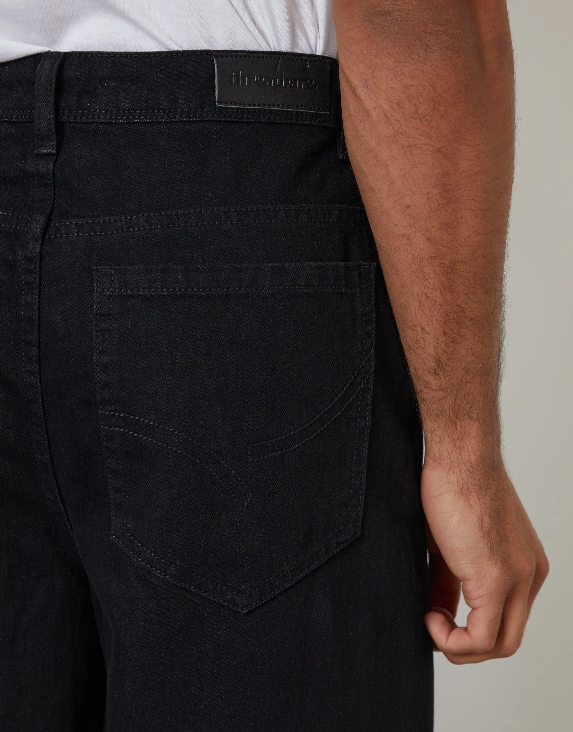 Black Baggy Fit Jeans sold by Threadbare product image thumbnail 4