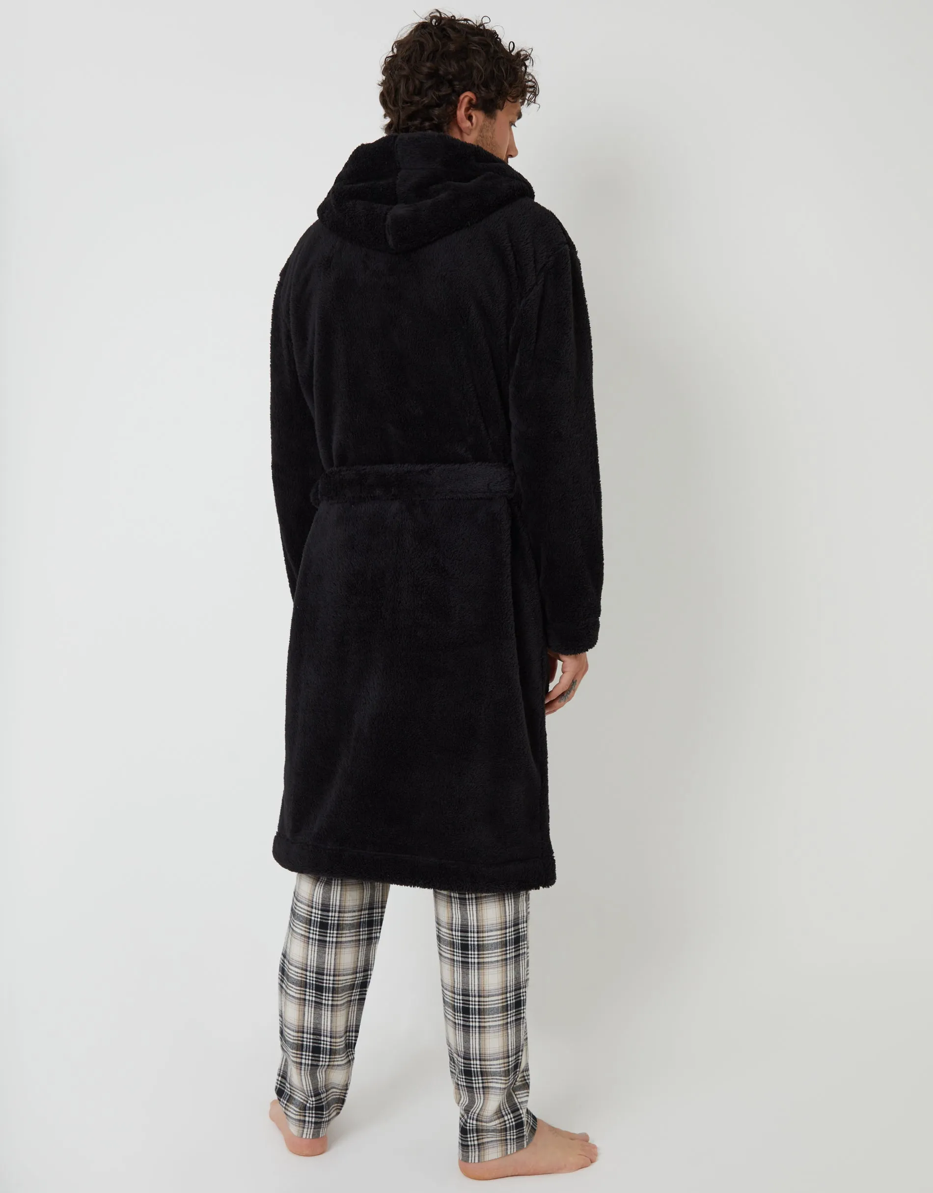 Black Borg Dressing Gown sold by Threadbare product image thumbnail 2