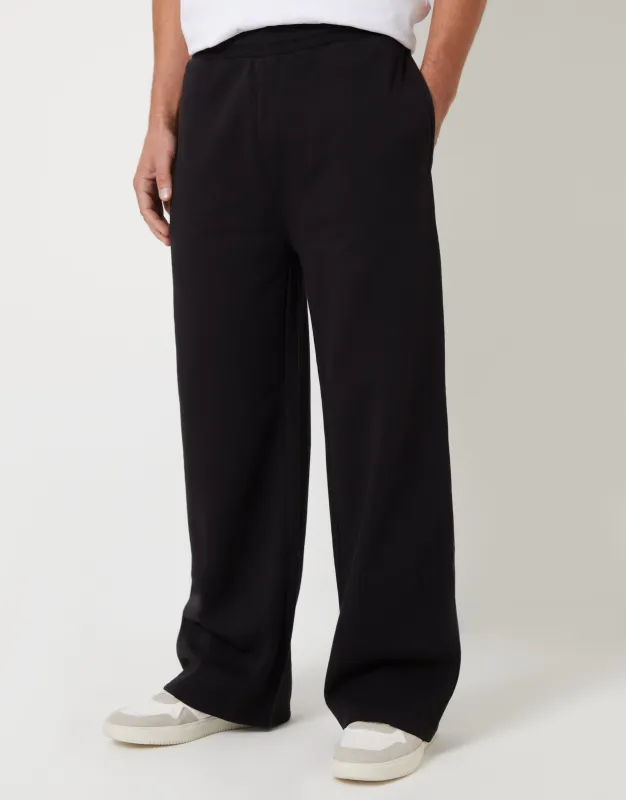 Black Wide Leg Joggers sold by Threadbare