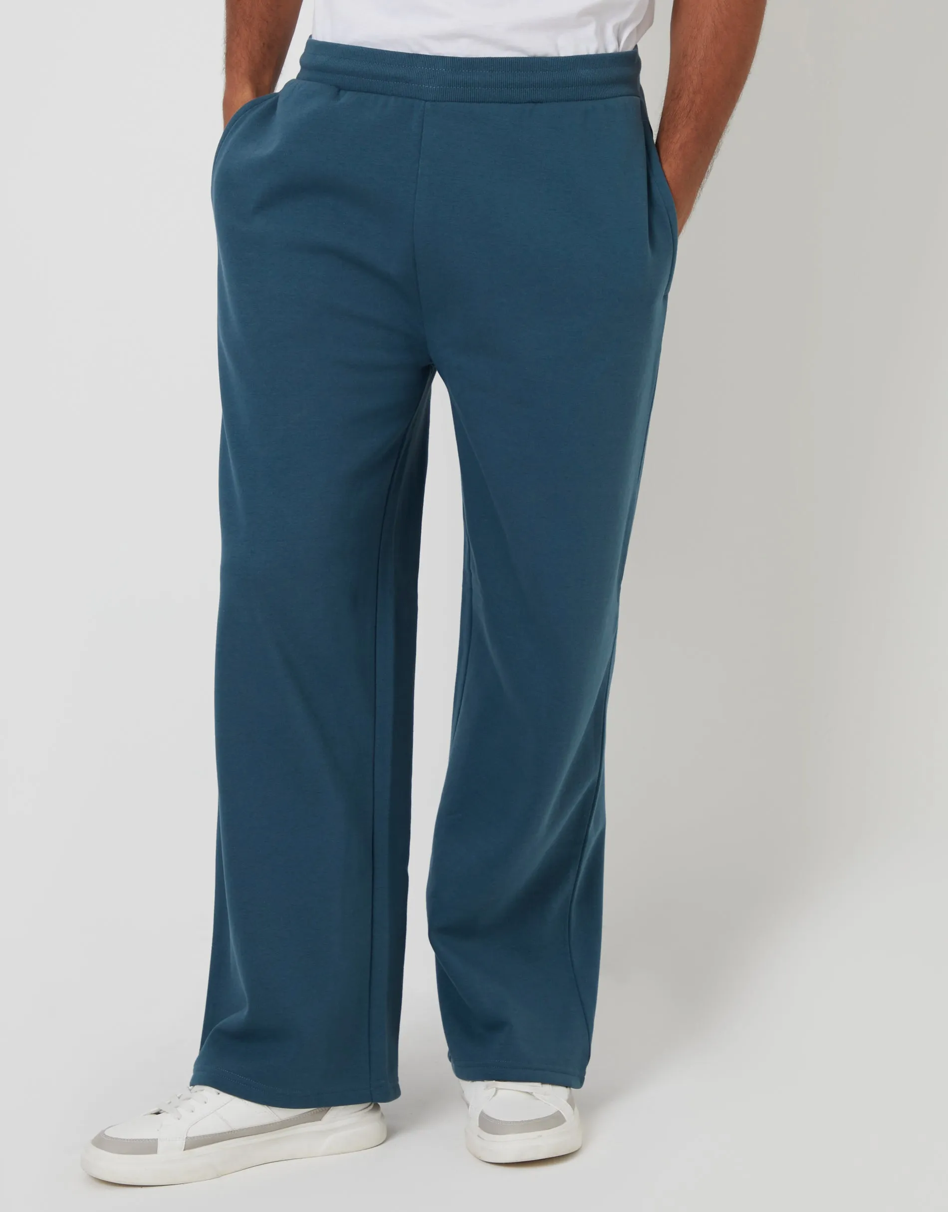 Blue Wide Leg Joggers sold by Threadbare