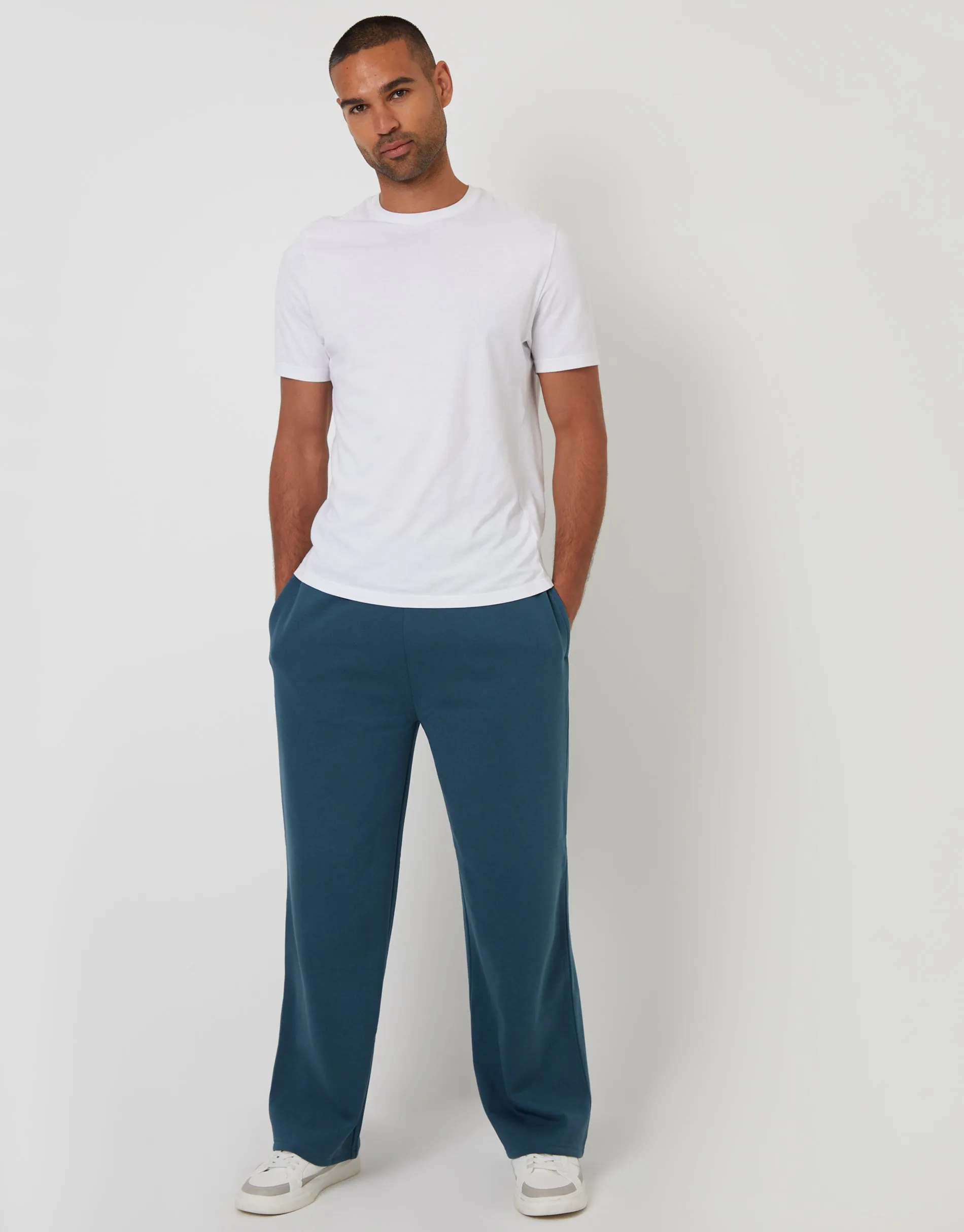 Blue Wide Leg Joggers sold by Threadbare product image thumbnail 3