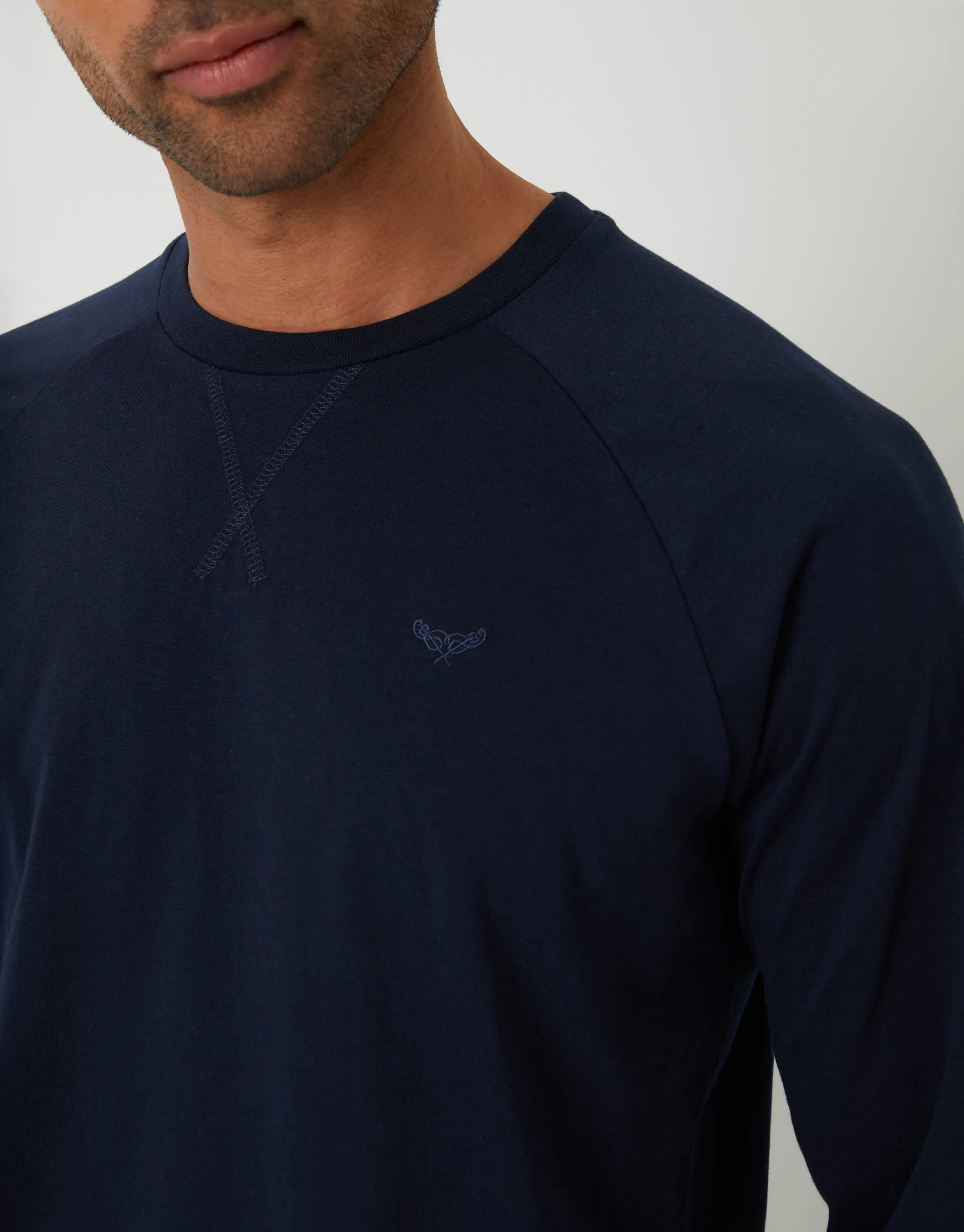 Navy Long Sleeve Top & Stripe Pants Pyjama Set (2-Piece Set) sold by Threadbare product image thumbnail 5