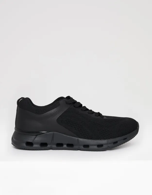 Black Textured Slip On Trainers sold by Threadbare