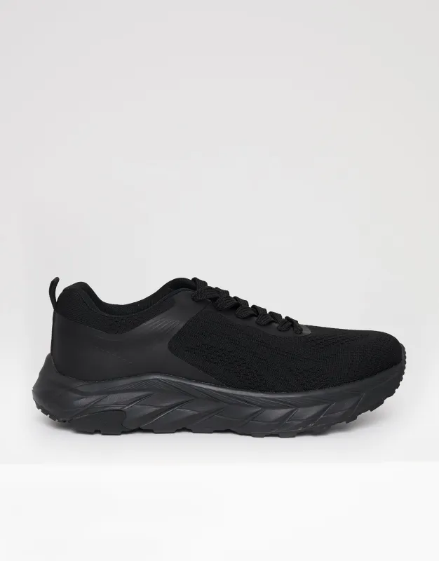 Black Textured Slip On Trainers sold by Threadbare