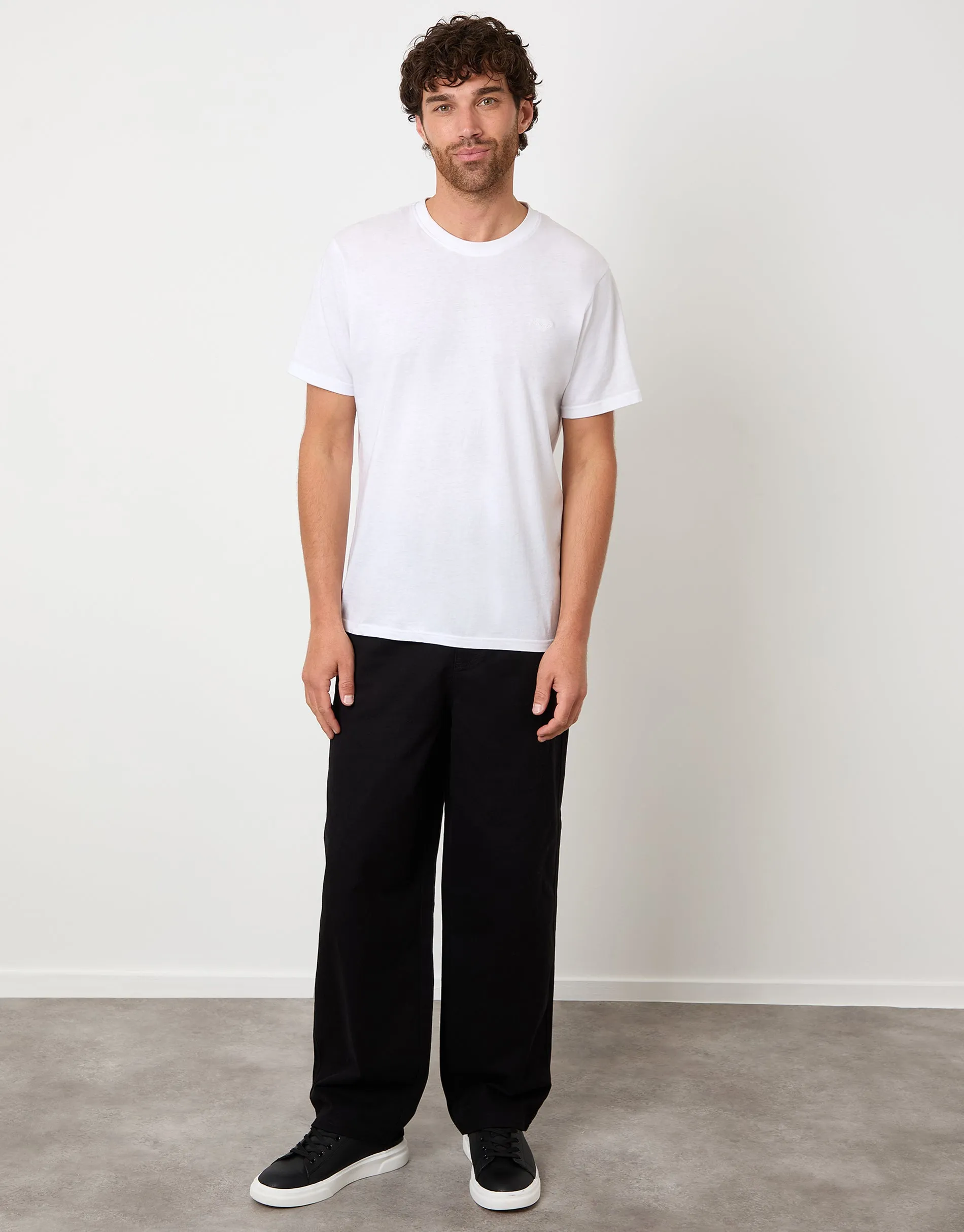 Black Baggy Fit 5 Pocket Chino Trousers sold by Threadbare product image thumbnail 3