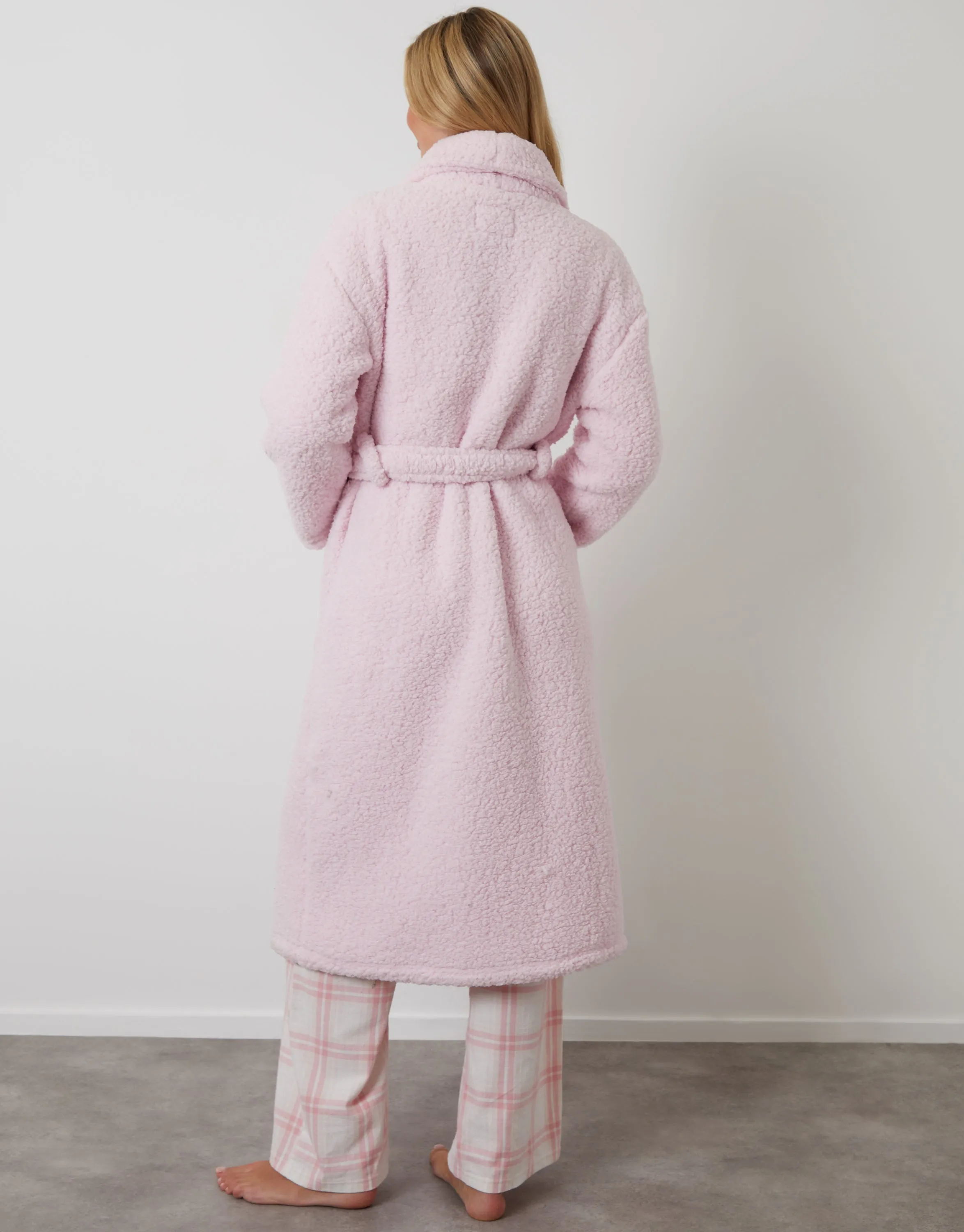Pink Borg Dressing Gown sold by Threadbare product image thumbnail 2