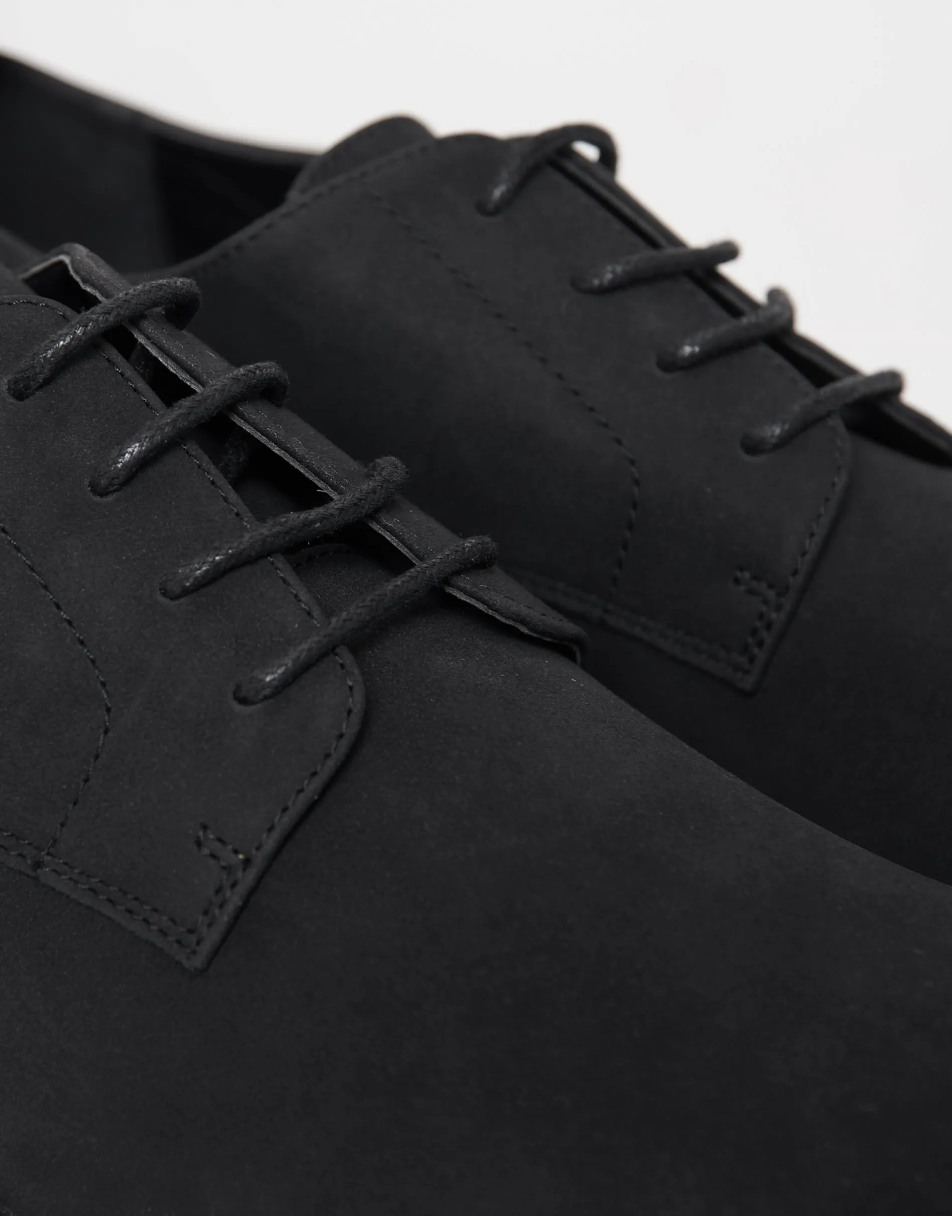 Black Faux Suede Derby Shoes sold by Threadbare product image thumbnail 3