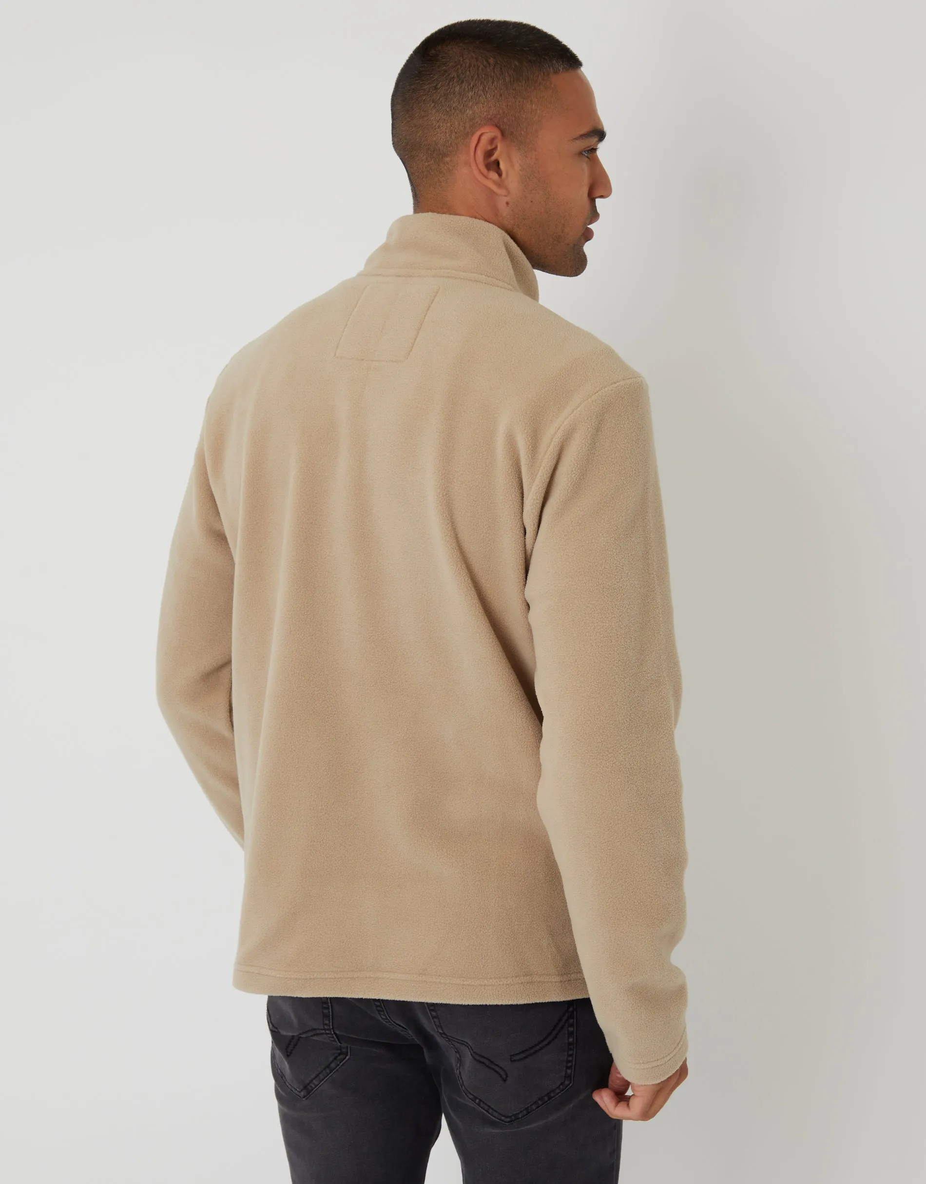 Stone Quarter Zip Microfleece Sweatshirt sold by Threadbare product image thumbnail 2