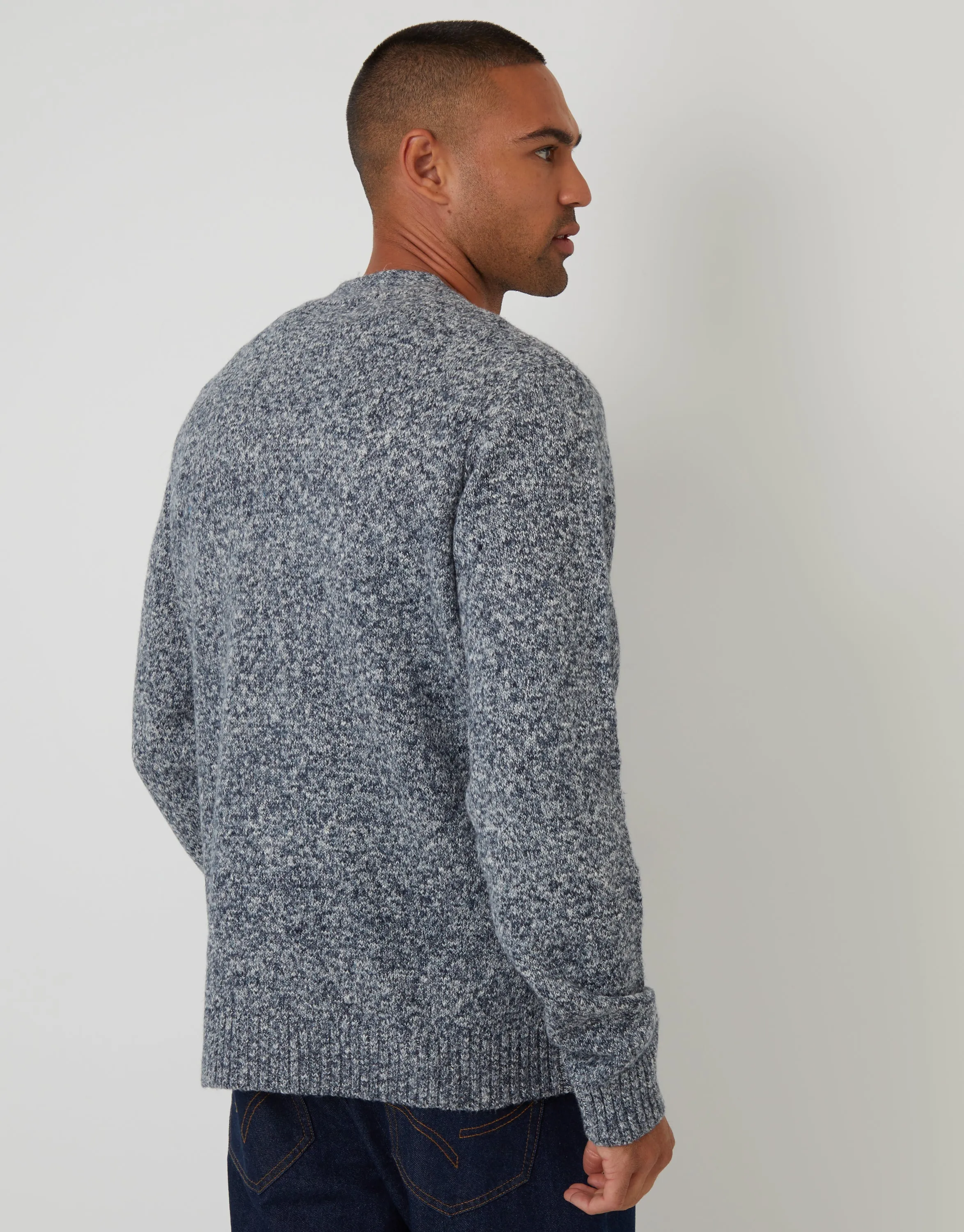 Navy Twist Knitted Button Up Cardigan sold by Threadbare product image thumbnail 3