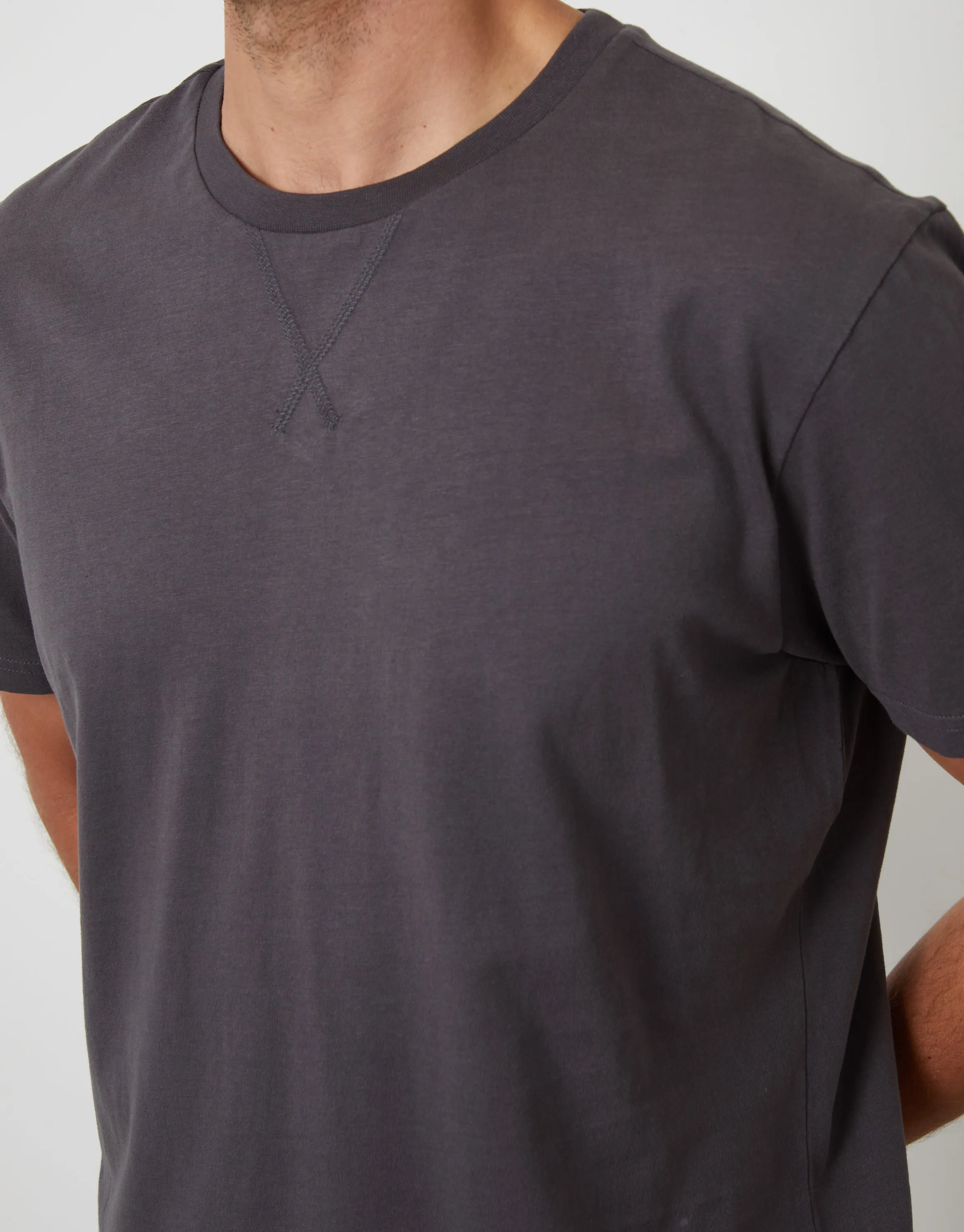 Dark Grey Peach Orangeed Cotton Pyjama Set (2-Piece Set) sold by Threadbare product image thumbnail 3