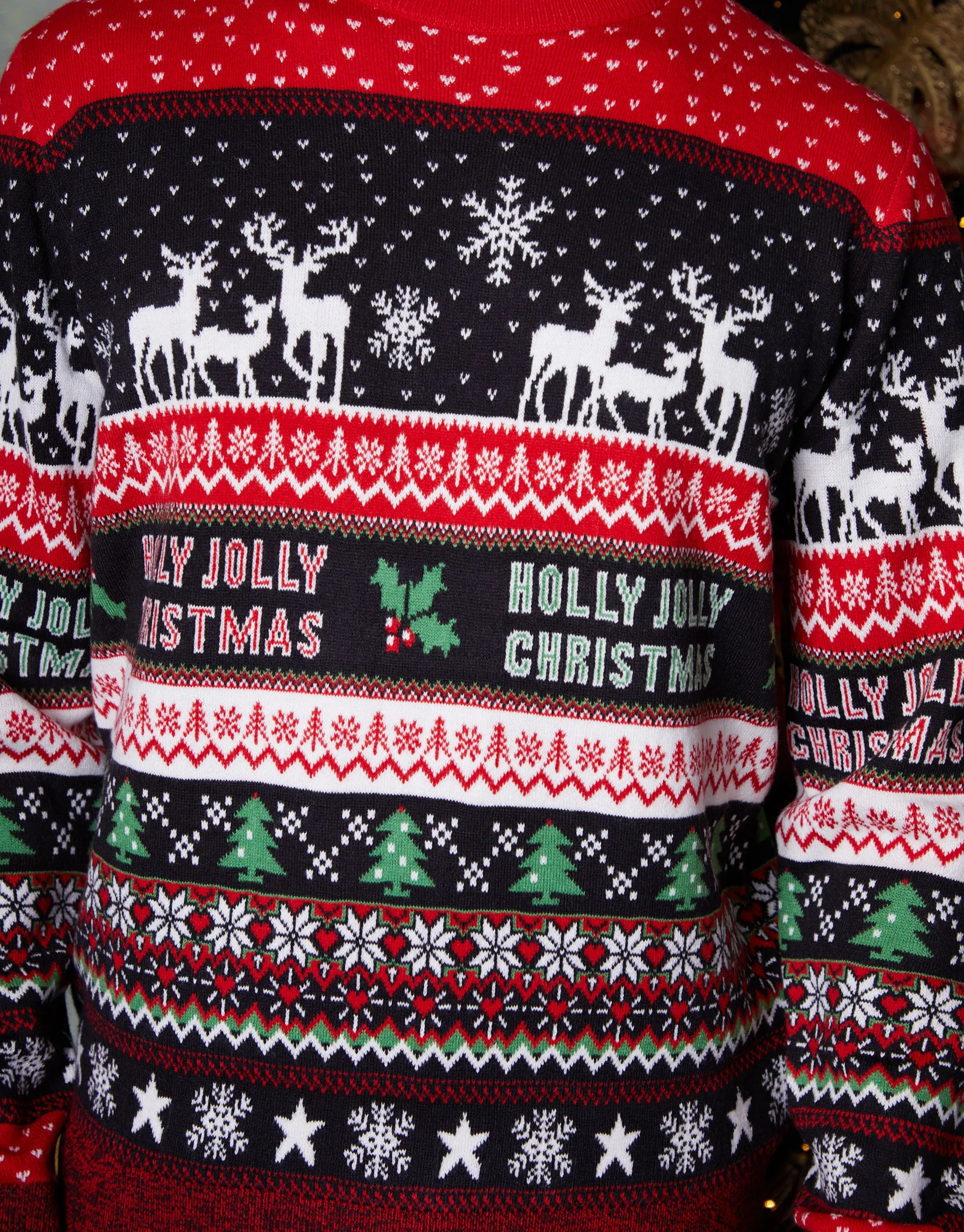 Black Christmas Fairisle Knitted Jumper sold by Threadbare product image thumbnail 5