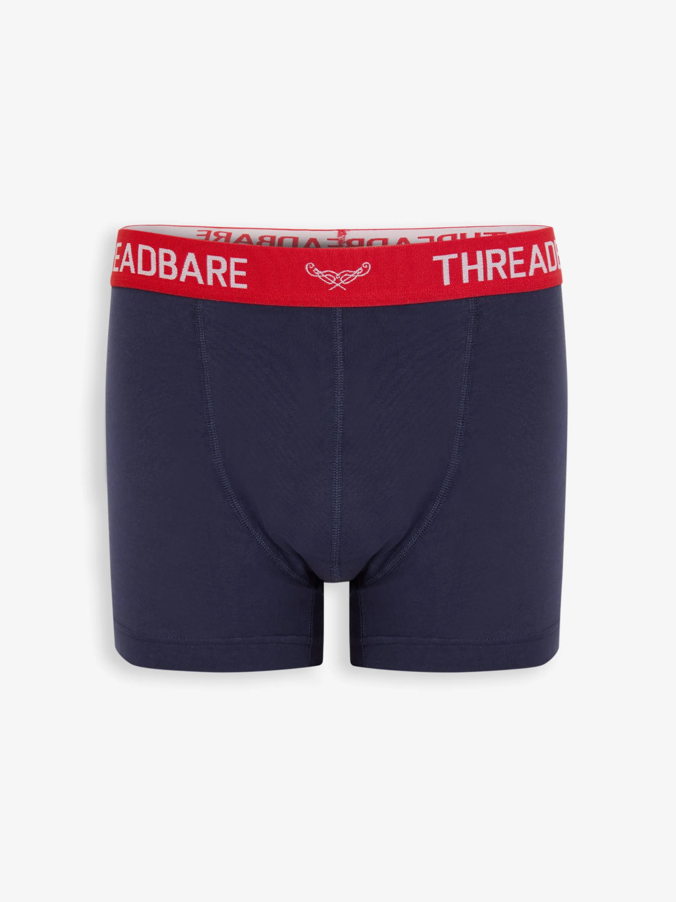 Navy Christmas Print Hipster Fit Boxer Shorts (3 Pack) sold by Threadbare product image thumbnail 2