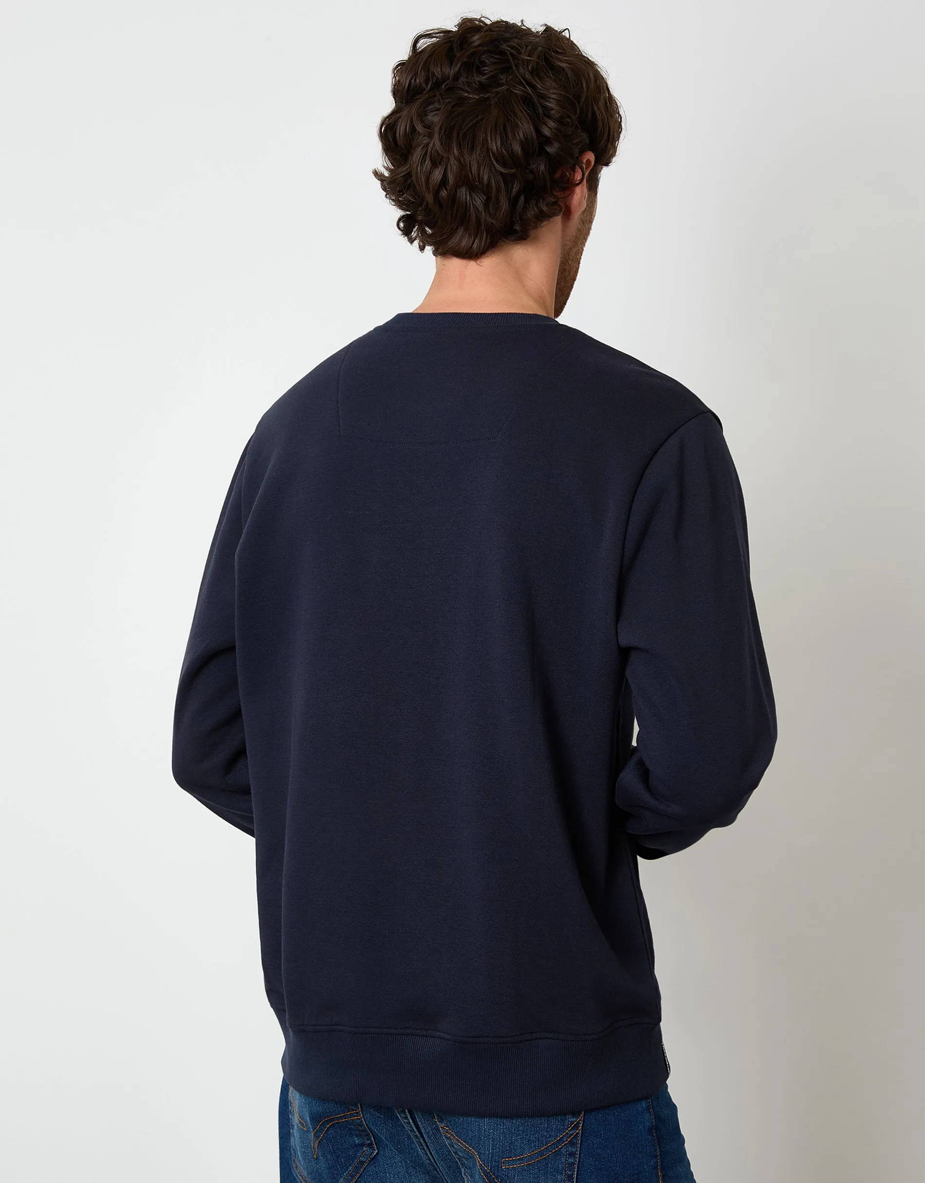 Navy Christmas Graphic Print Crew Neck Sweatshirt sold by Threadbare product image thumbnail 3